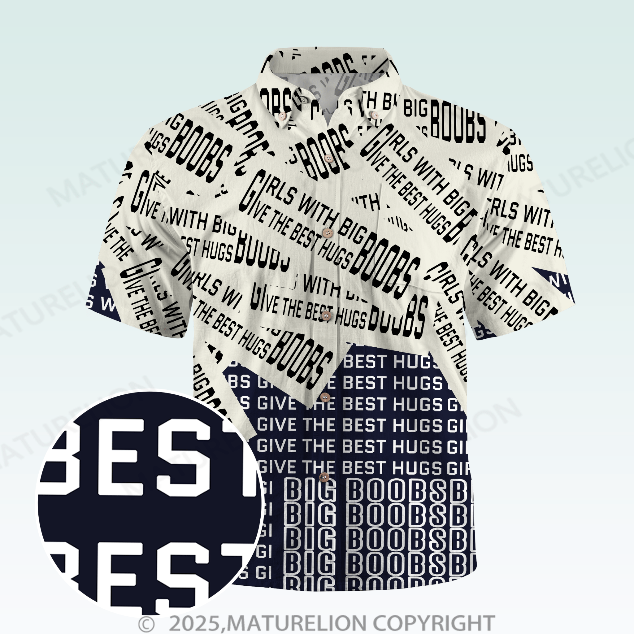 Maturelion Men's Hawaiian Shirt Incredibly Zany Hawaiian Shirt