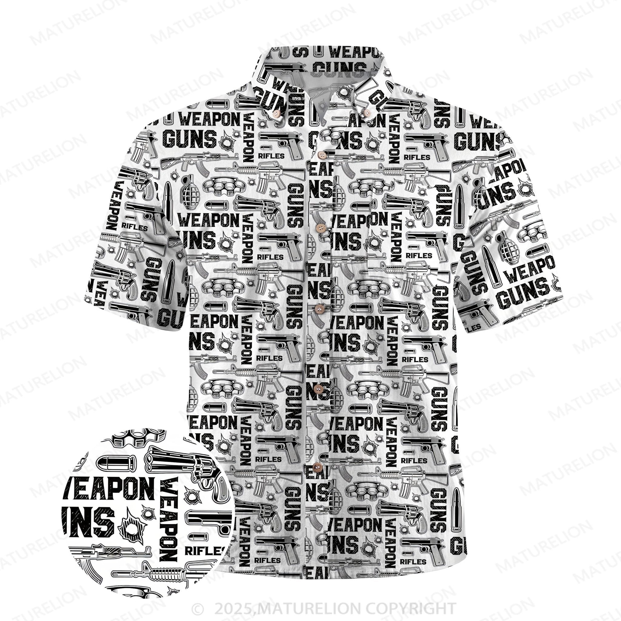 Maturelion Men's Hawaiian Shirt Tropical Breeze Hawaiian Shirt