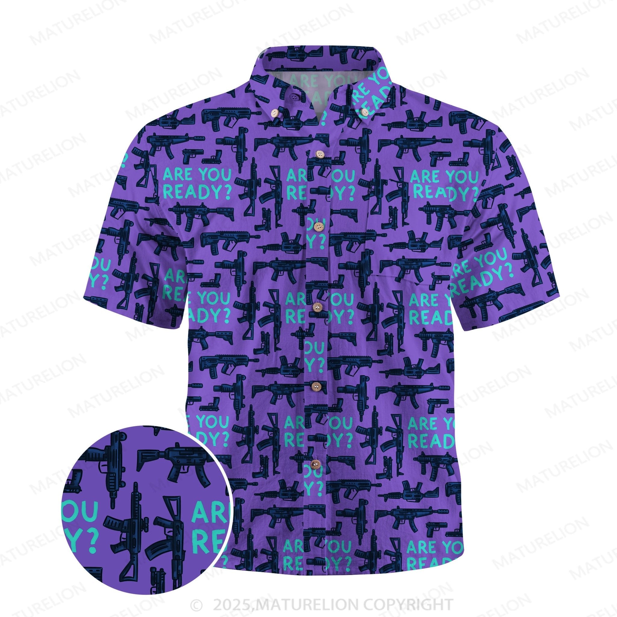 Maturelion Men's Hawaiian Shirt Coconut Bay Hawaiian Shirt