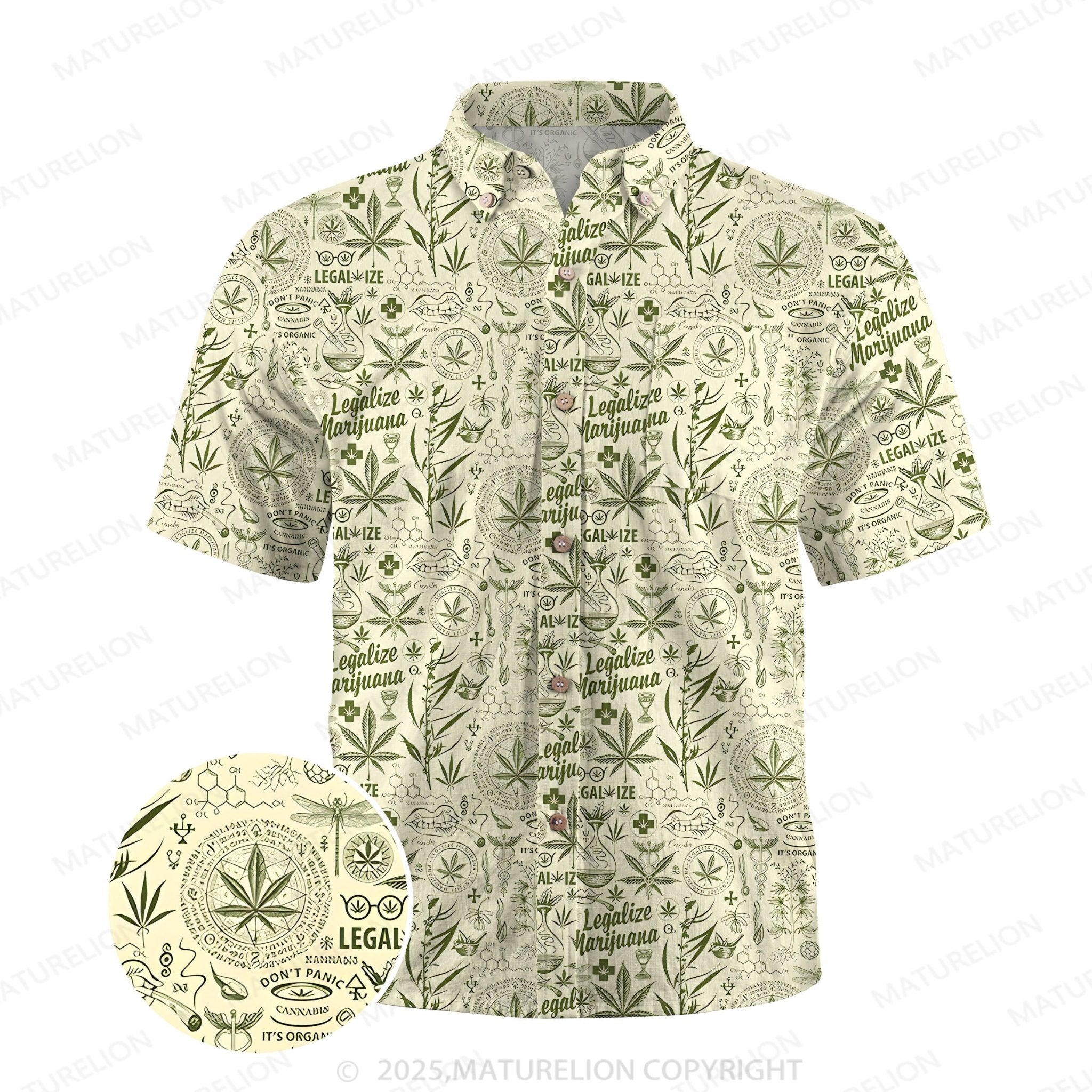 Maturelion Men's Hawaiian Shirt Summer Heat Hawaiian Shirt