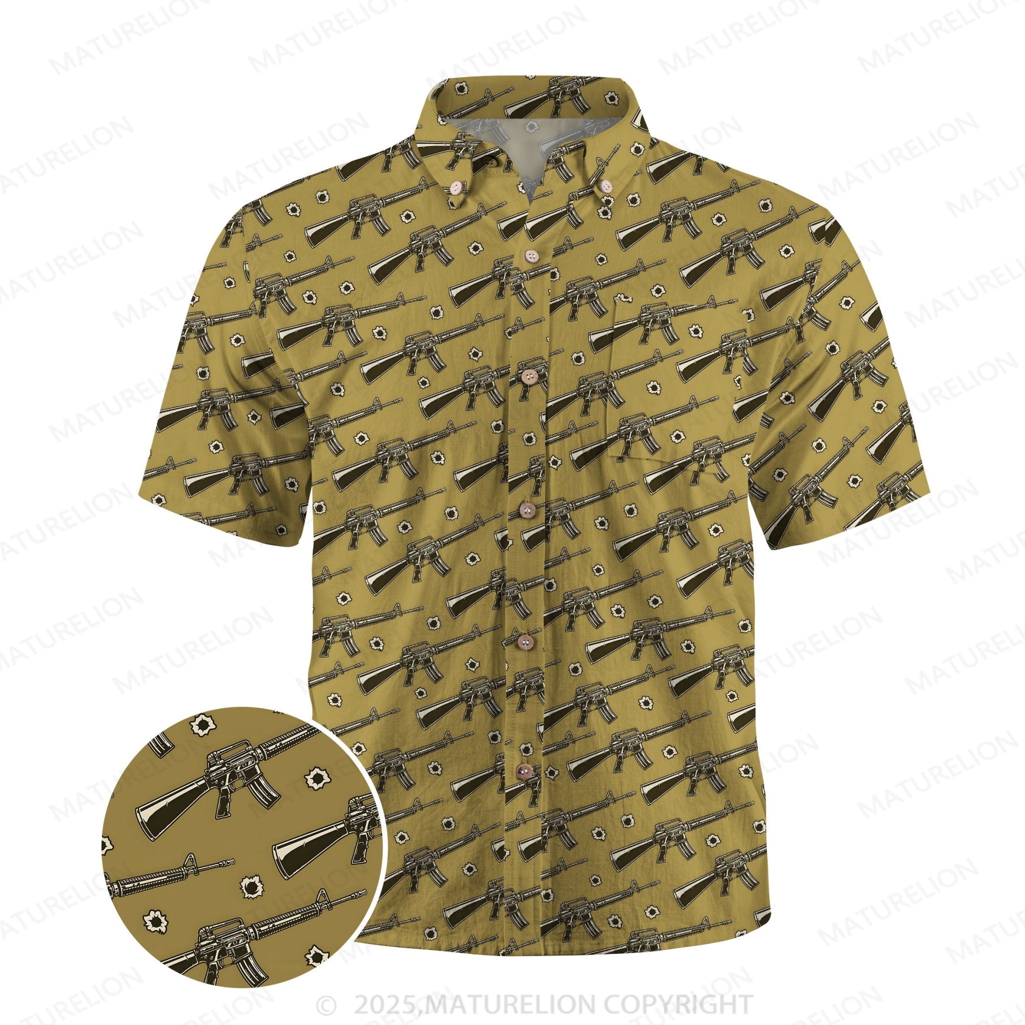 Maturelion Men's Hawaiian Shirt Sunset Paradise Hawaiian Shirt
