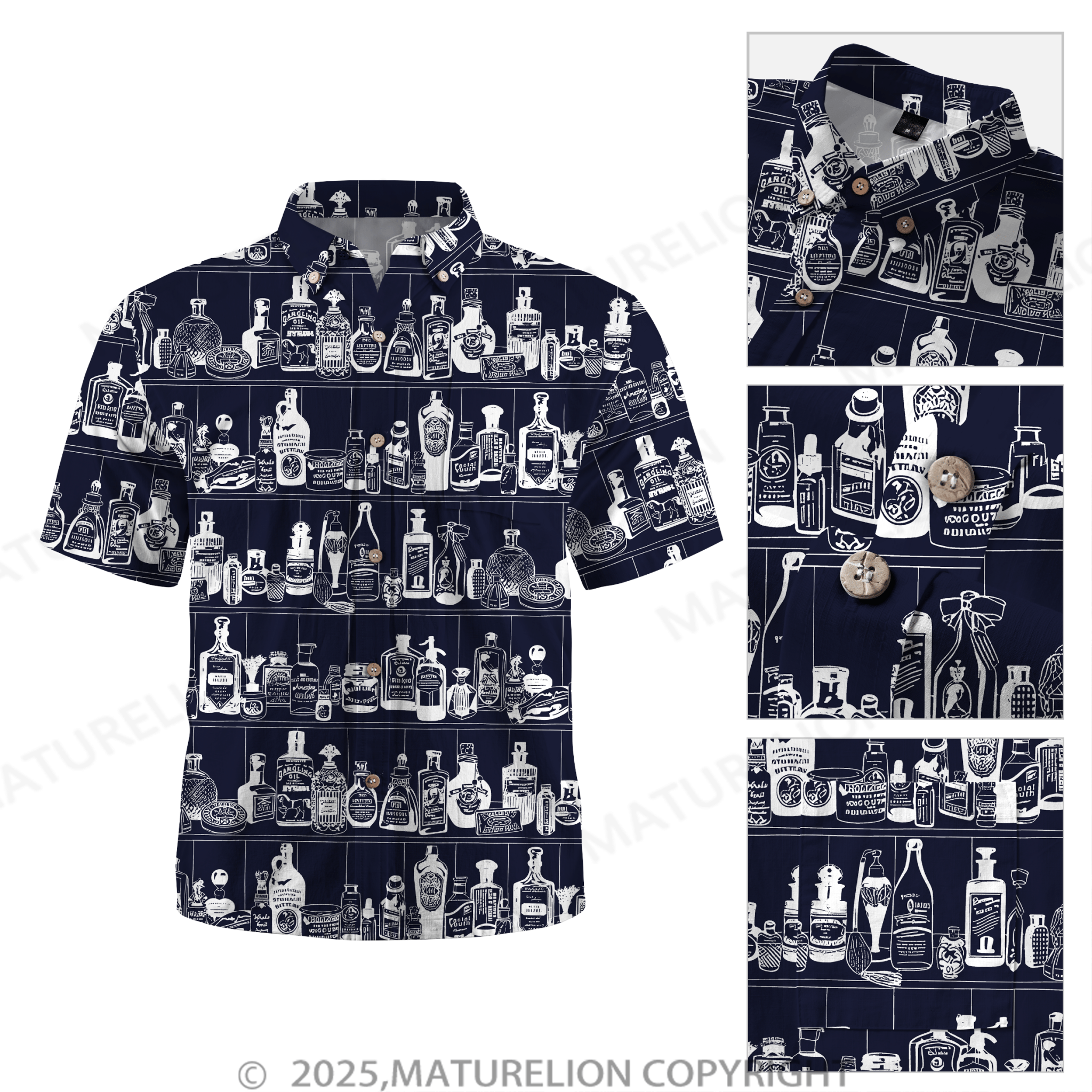 Maturelion Men's Hawaiian Shirt Pacific Flow Hawaiian Shirt
