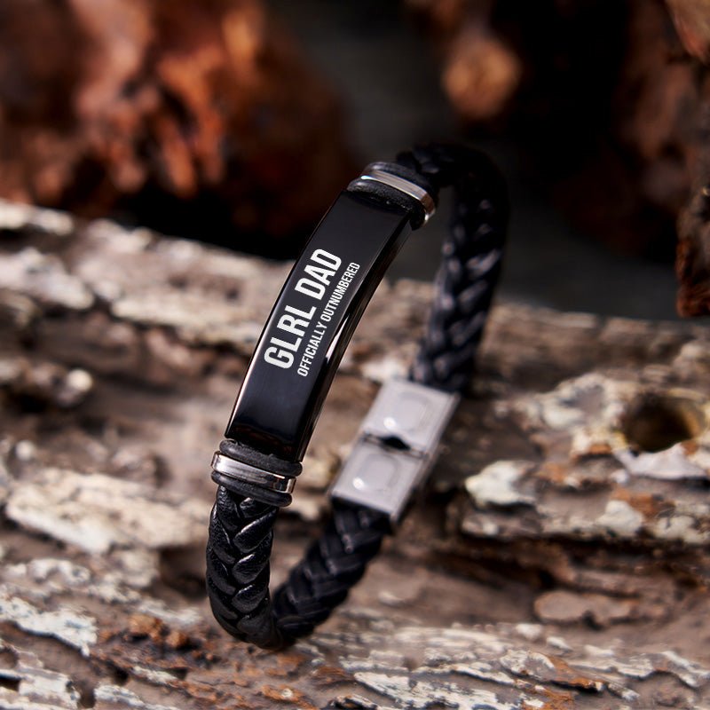 Maturelion Glrl Dad Mens Bracelet Leather