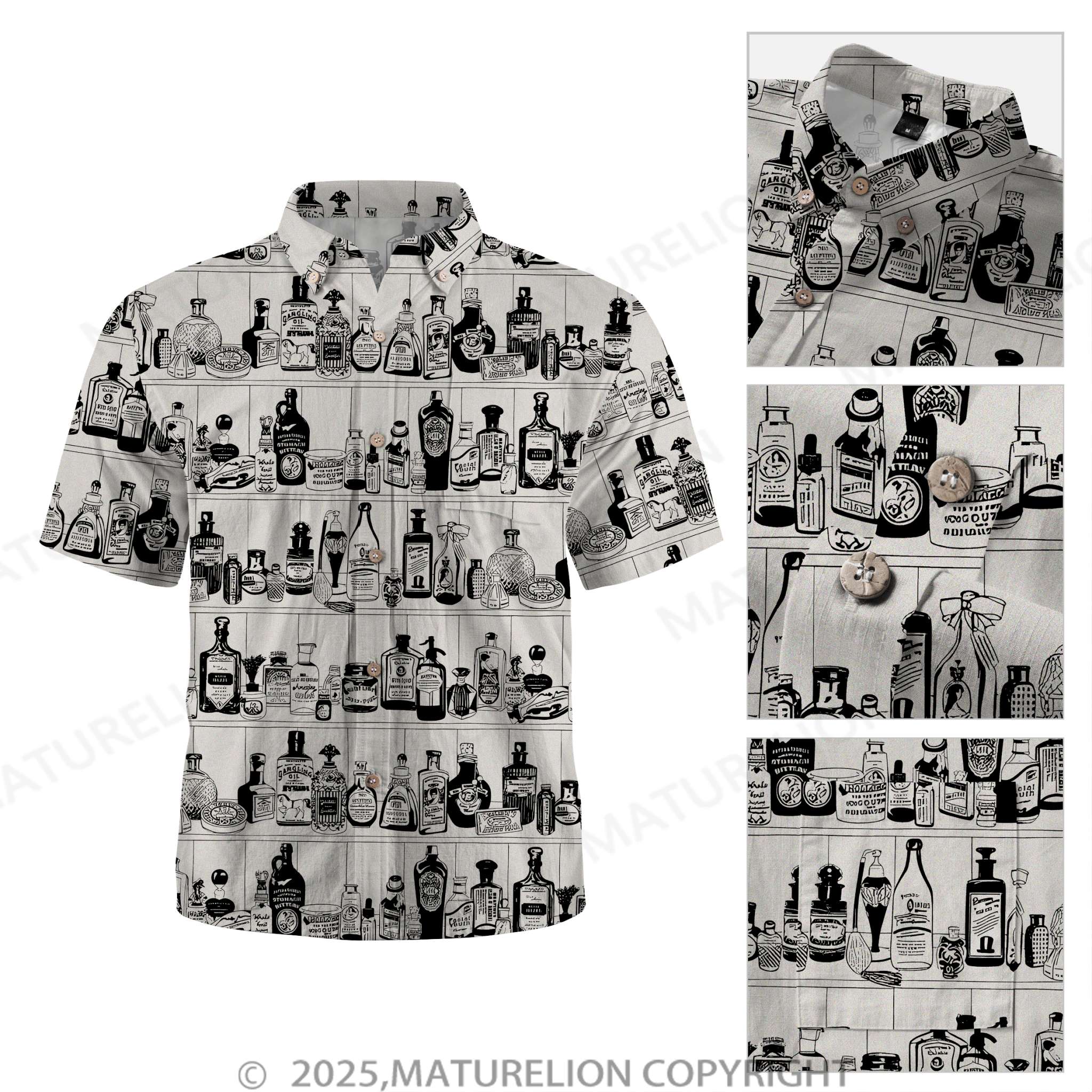 Maturelion Men's Hawaiian Shirt Pacific Flow Hawaiian Shirt