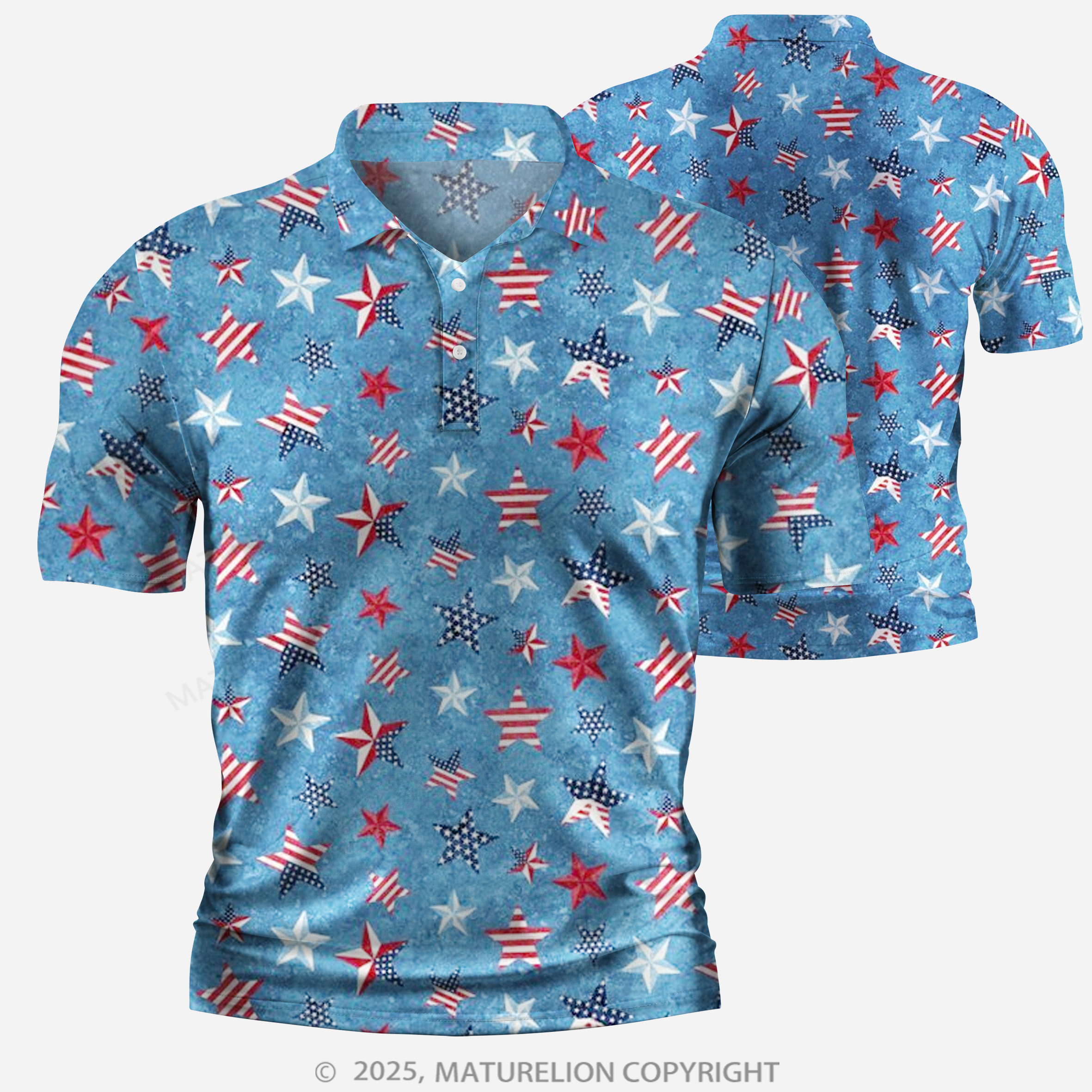 Maturelion Men's Polo Shirt Freedom Defenders Polo Shirt