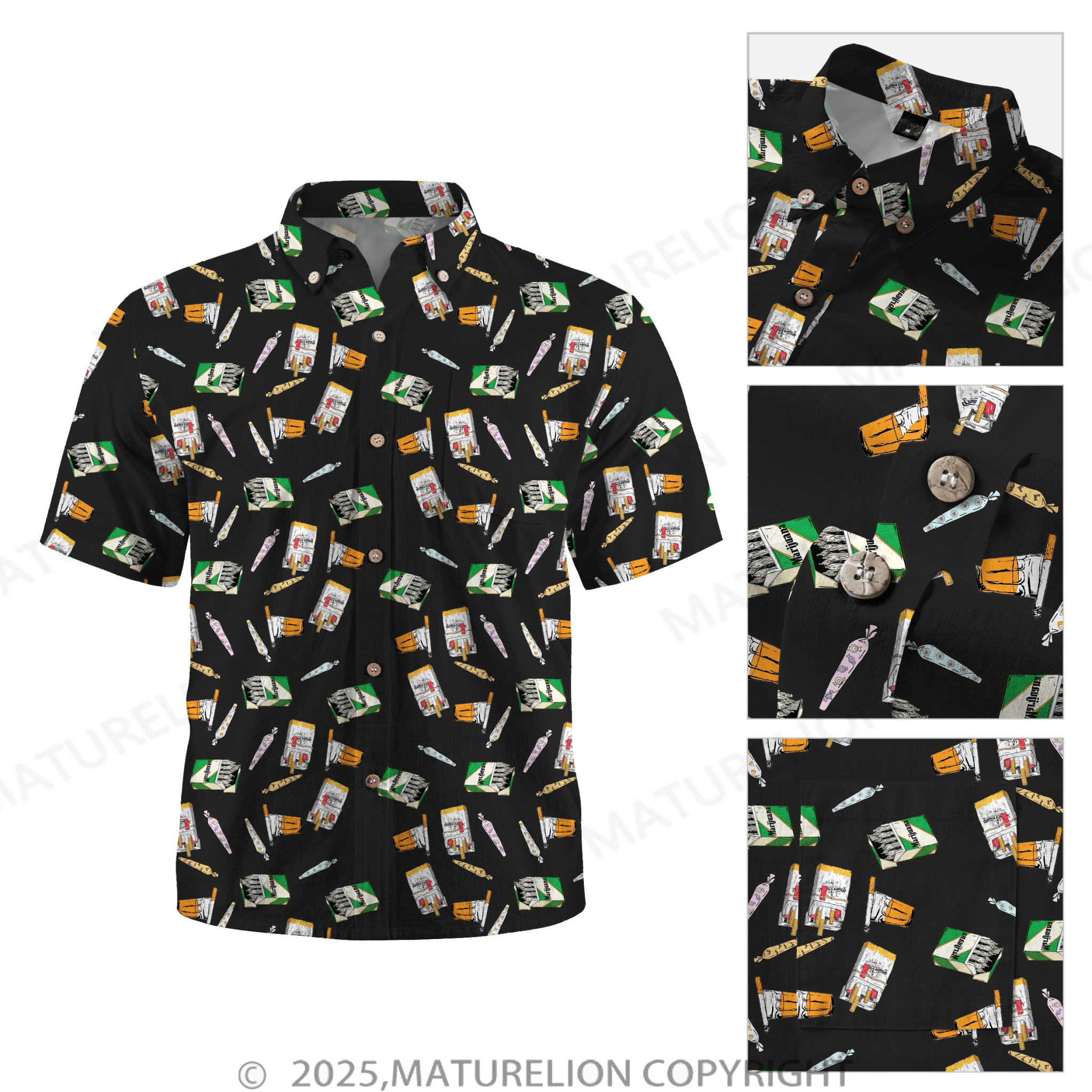 Maturelion Men's Hawaiian Shirt Seduction in the Sand Hawaiian Shirt