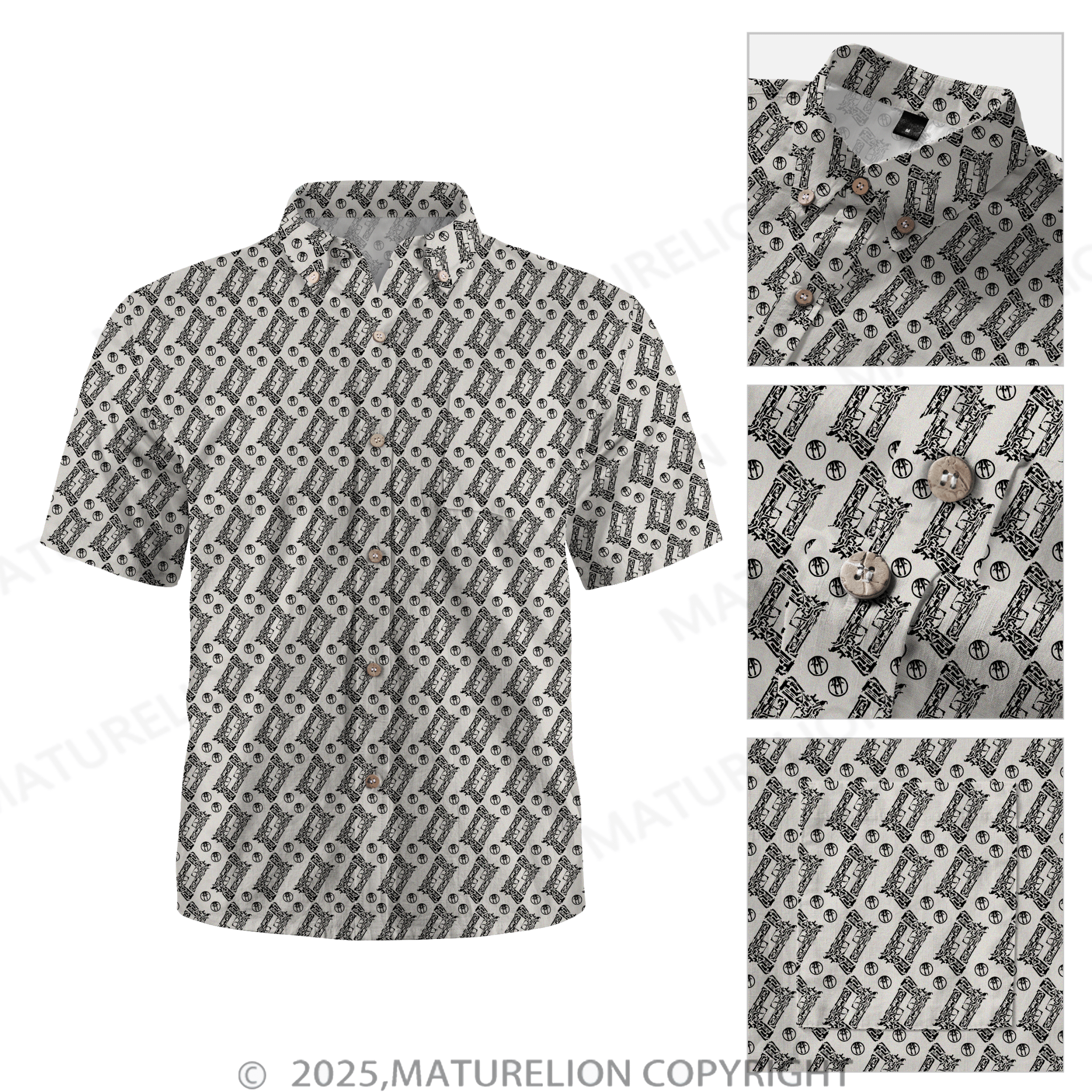 Maturelion Men's Hawaiian Shirt Exotic Escape Hawaiian Shirt