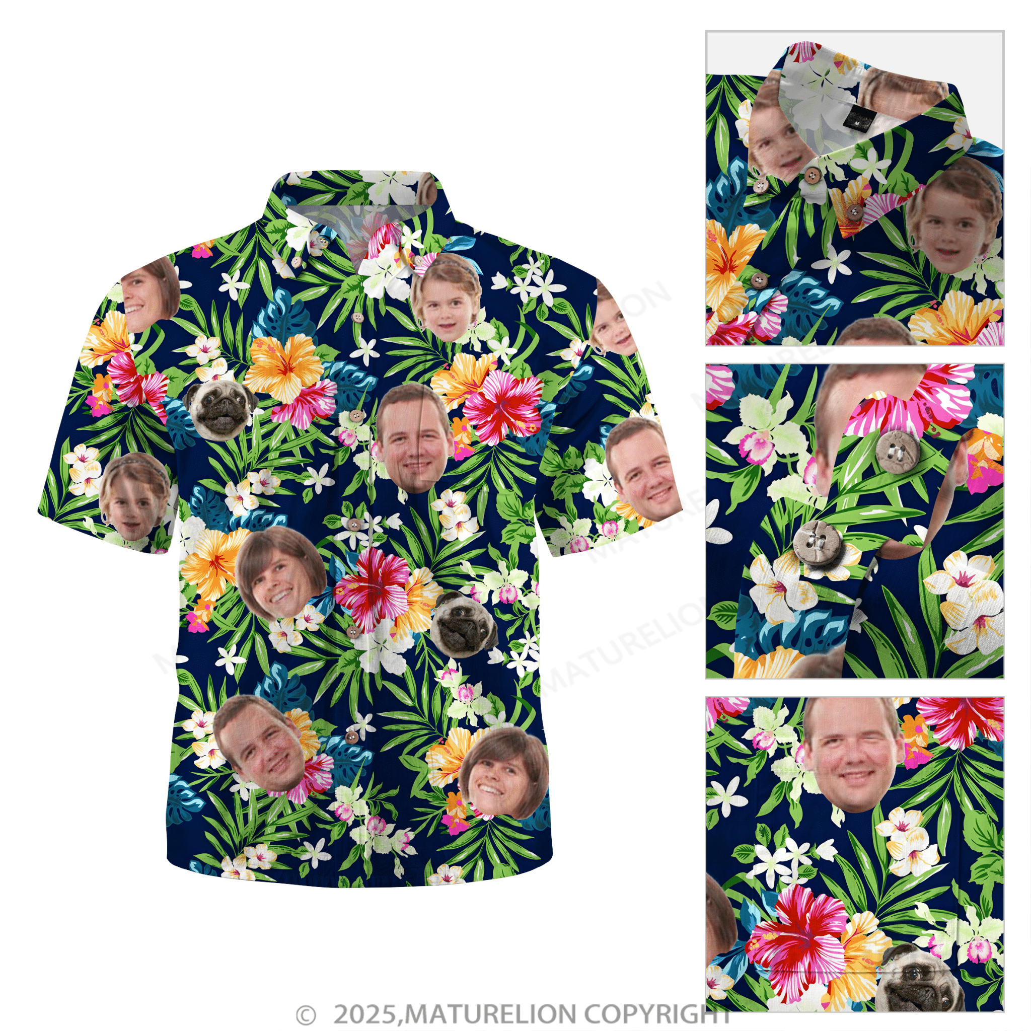 Maturelion Aloha Shirts Hawaiian Shirt with a Personalized Touch Hawaiian Shirt