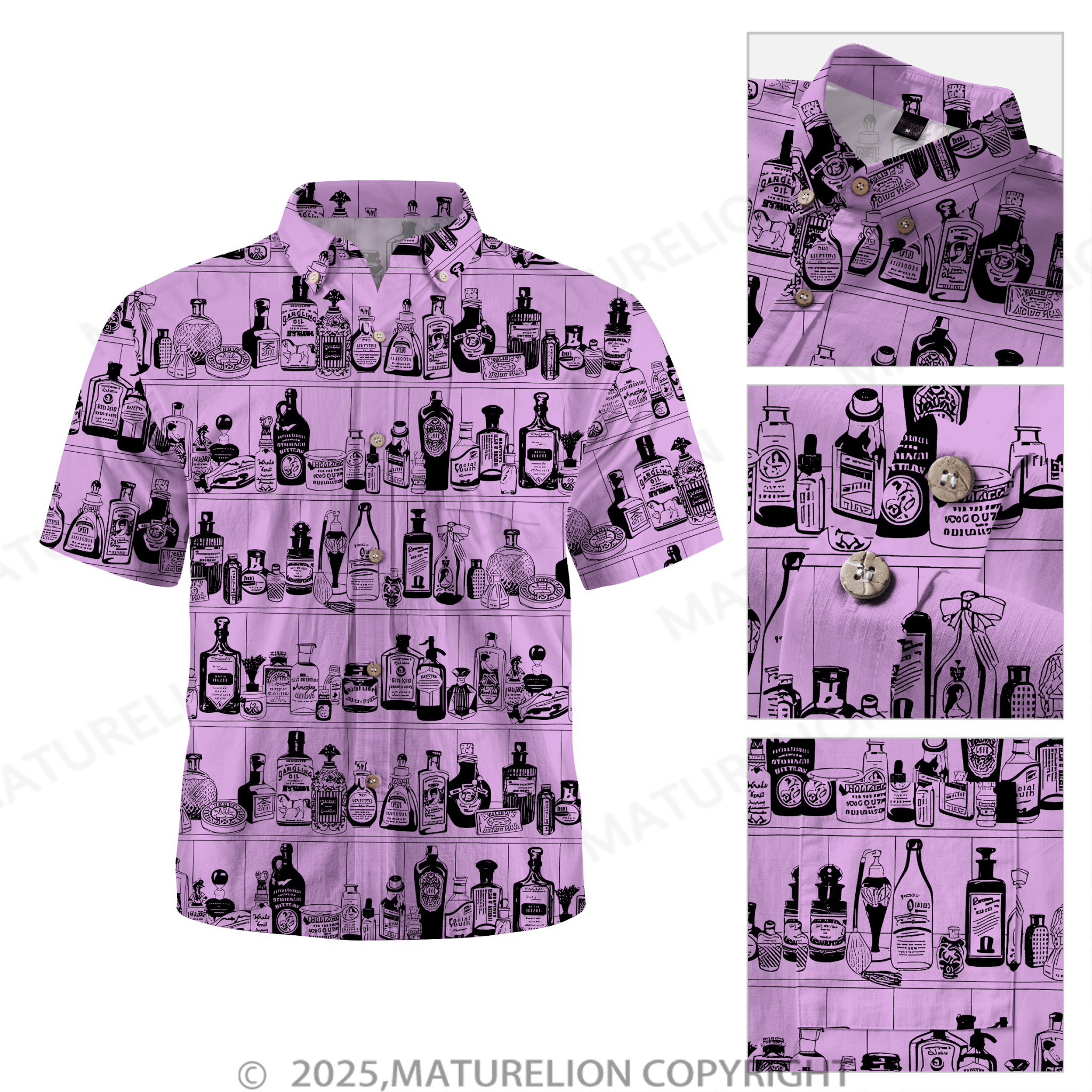 Maturelion Men's Hawaiian Shirt Pacific Flow Hawaiian Shirt