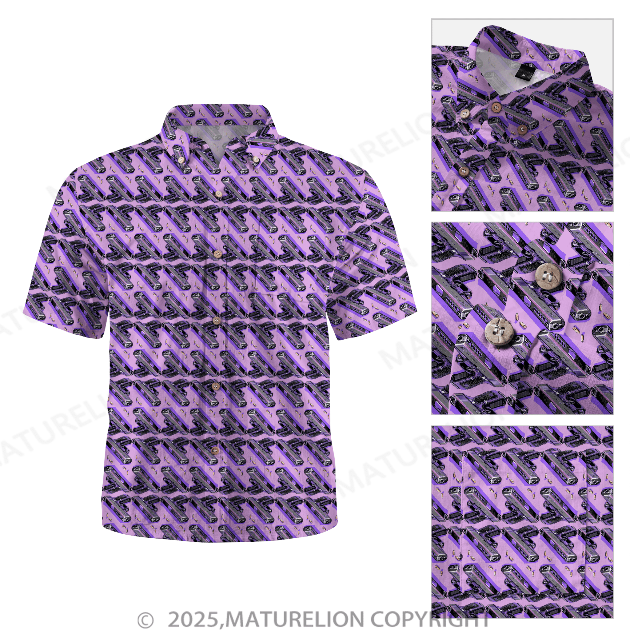 Maturelion Men's Hawaiian Shirt Island Heat Hawaiian Shirt