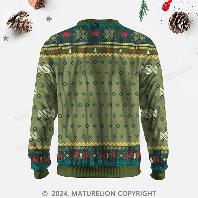 Maturelion Look At Me Being All Festive And Shit Funny Christmas Ugly Sweater