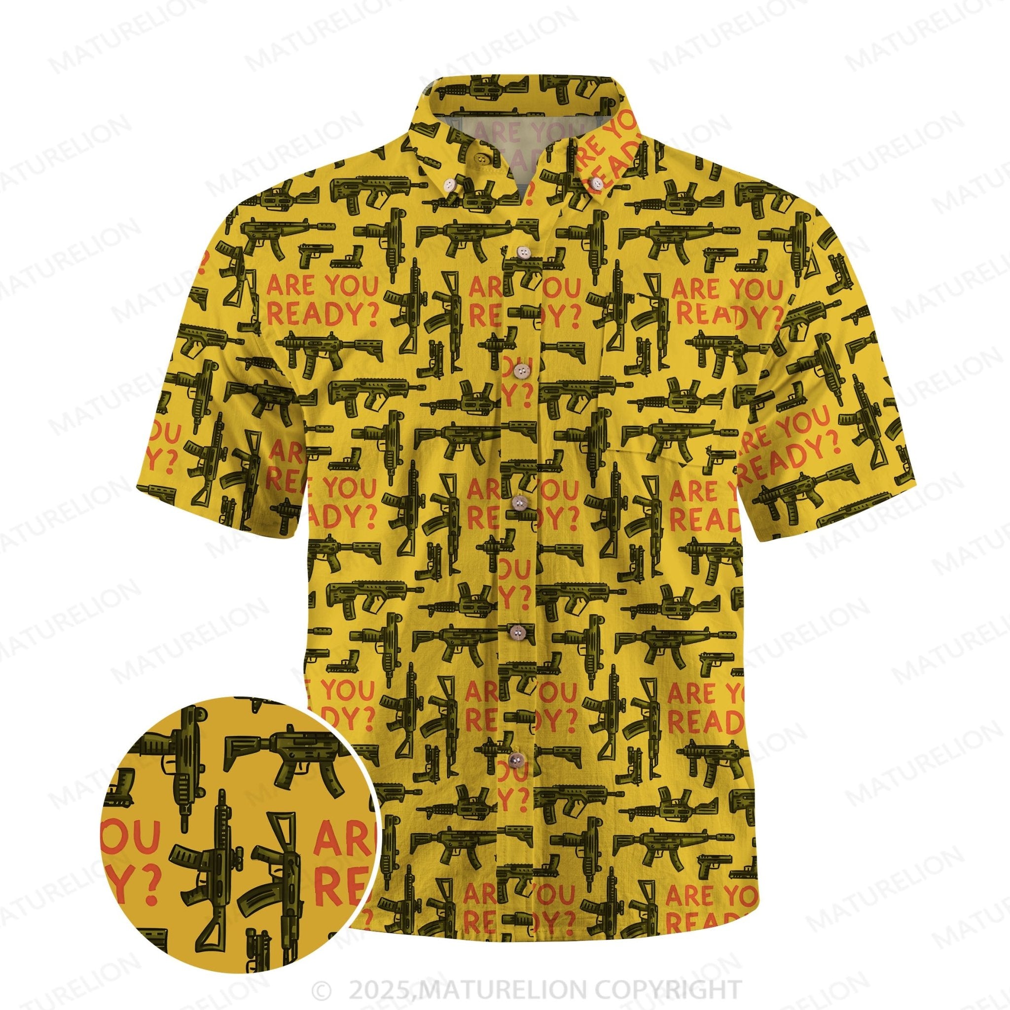 Maturelion Men's Hawaiian Shirt Coconut Bay Hawaiian Shirt