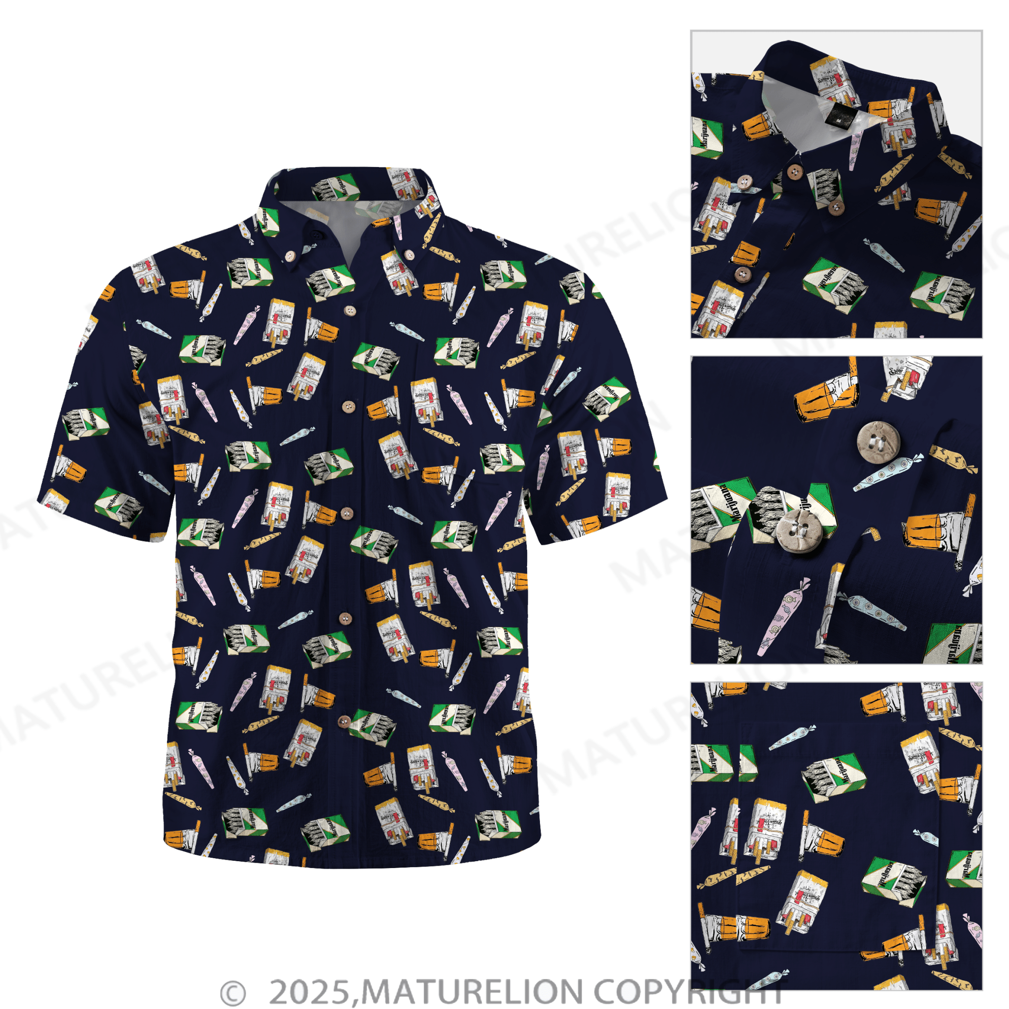 Maturelion Men's Hawaiian Shirt Island Breeze with Sensual Ease Hawaiian Shirt