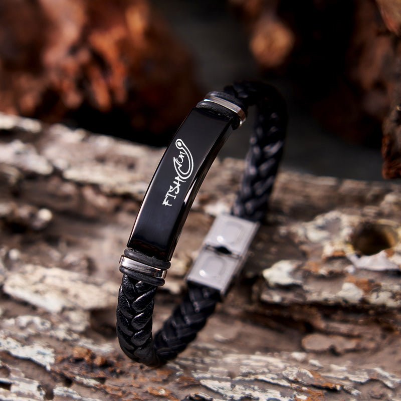 Maturelion Fishing Mens Bracelet Leather