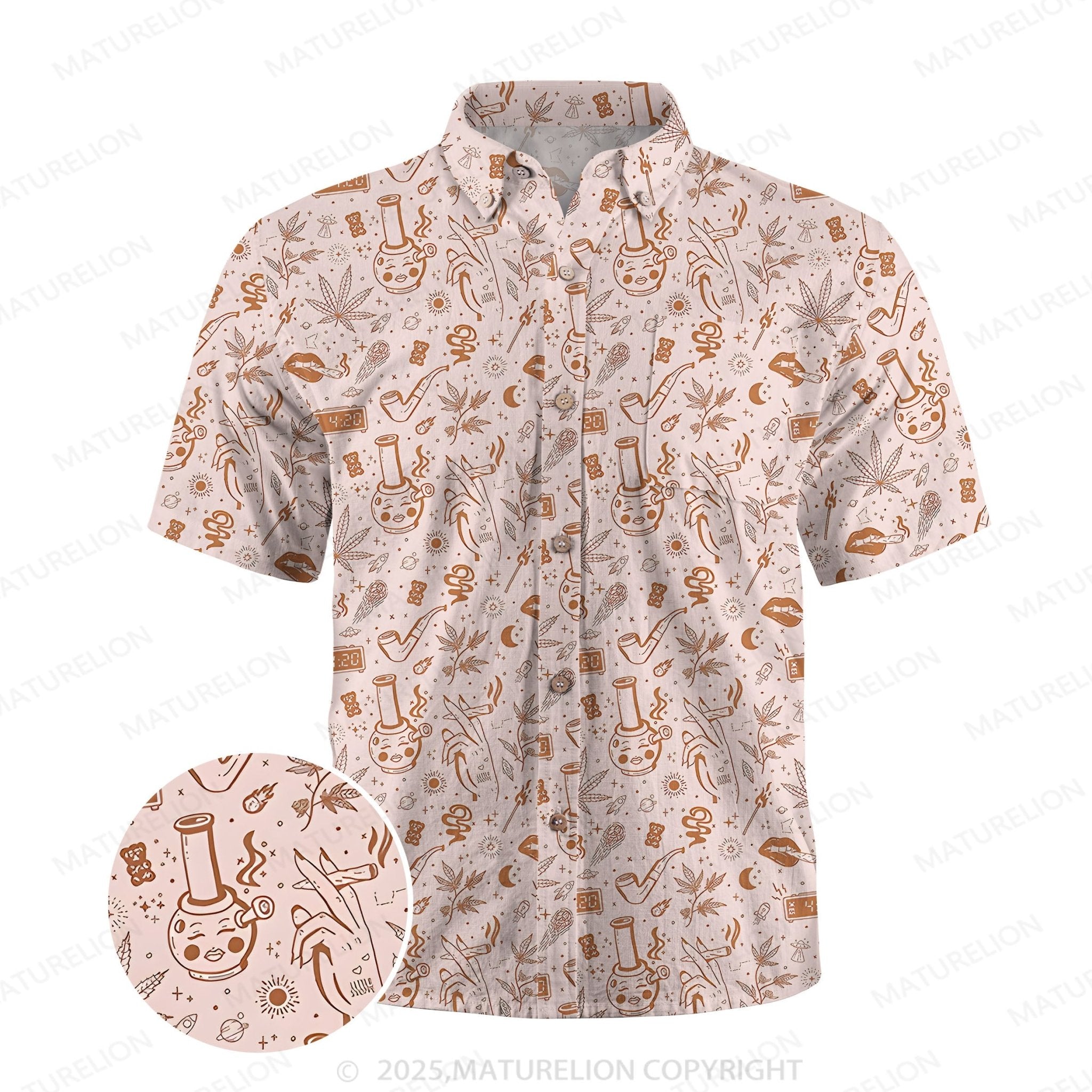 Maturelion Men's Hawaiian Shirt Lagoon Life Hawaiian Shirt