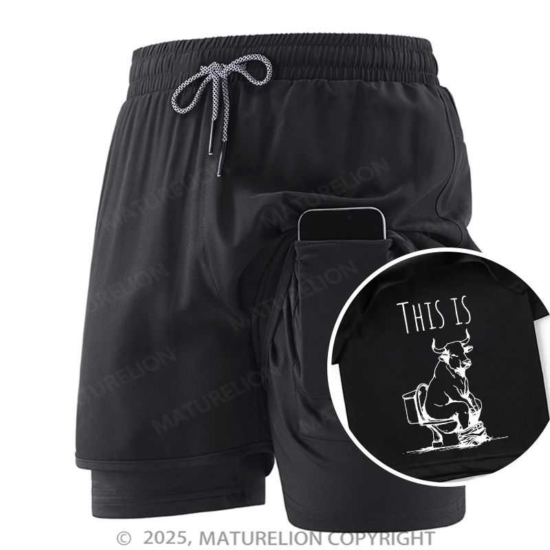 Maturelion Men's Short This Is Bullshit Double Layer Short