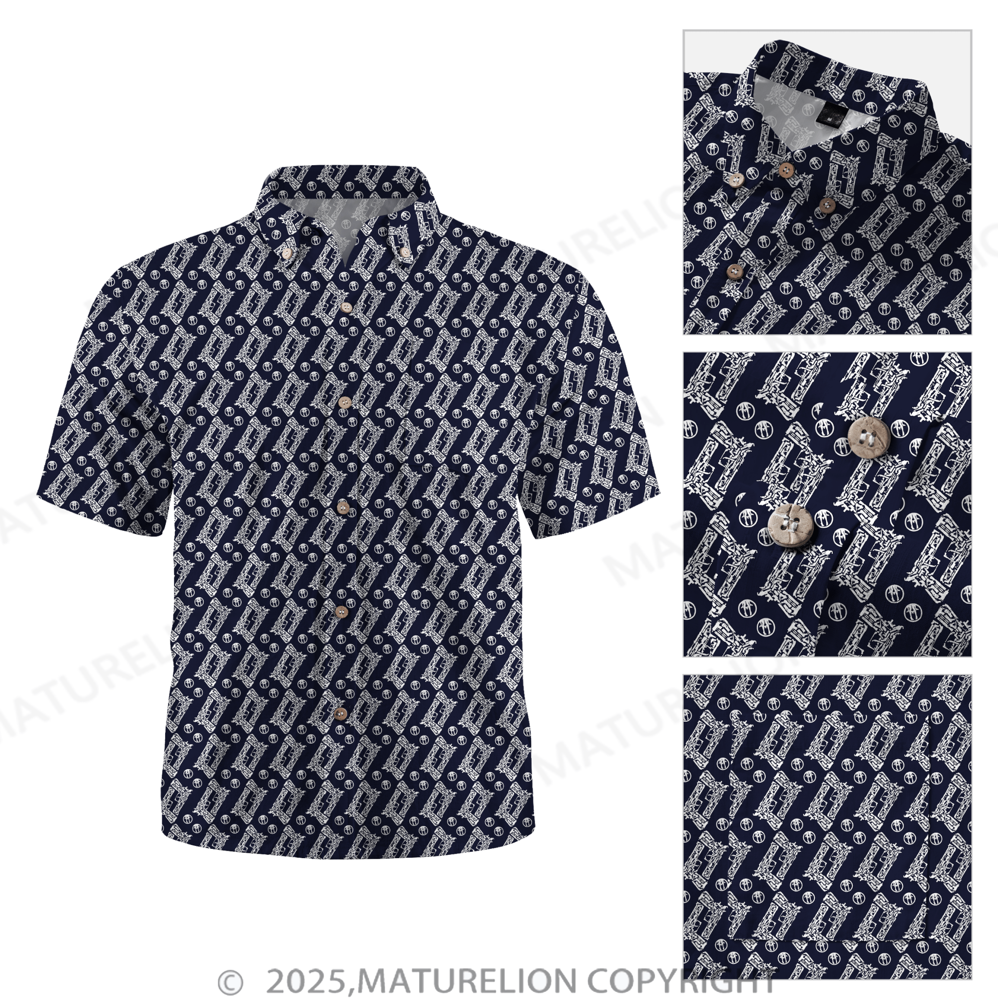 Maturelion Men's Hawaiian Shirt Exotic Escape Hawaiian Shirt