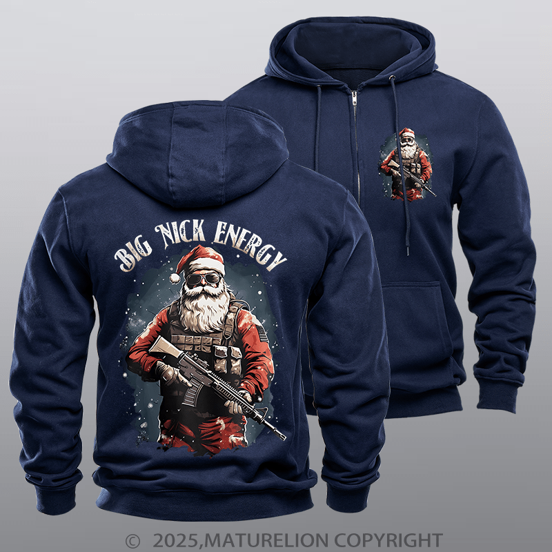 Maturelion Men's Hoodie Big Nick Energy Zipper Hoodie