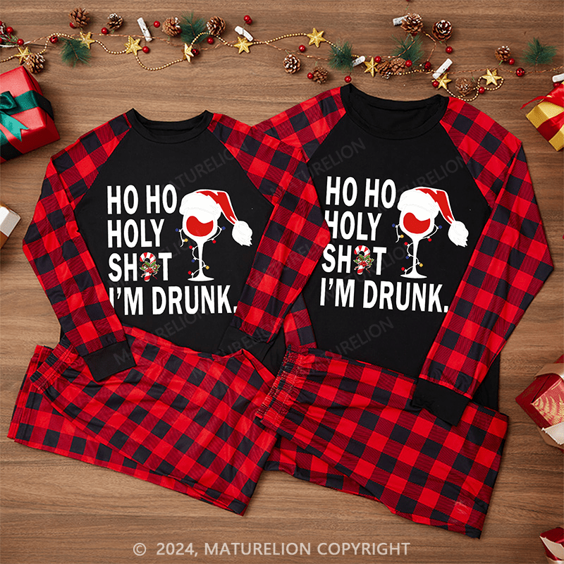 Maturelion Christmas Shirt Ho Ho Holy Shit I'm Drunk Shirt