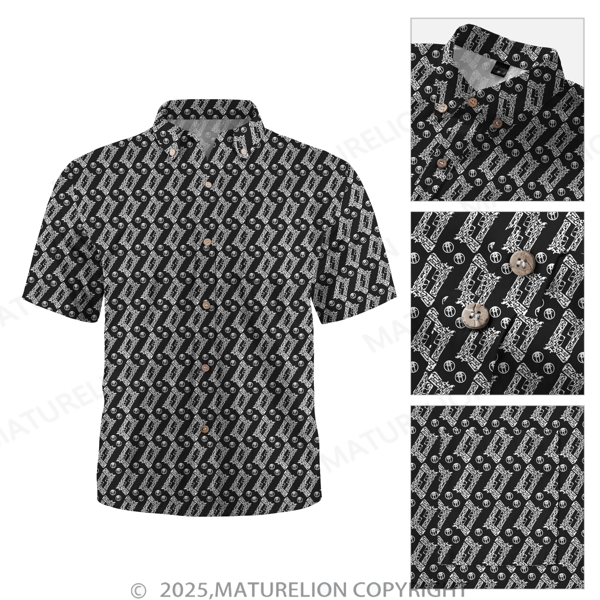Maturelion Men's Hawaiian Shirt Exotic Escape Hawaiian Shirt