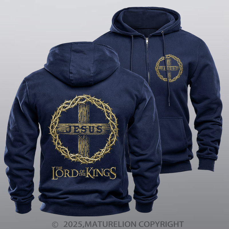 Maturelion Men's Hoodie Lord Of The Kings Zipper Hoodie