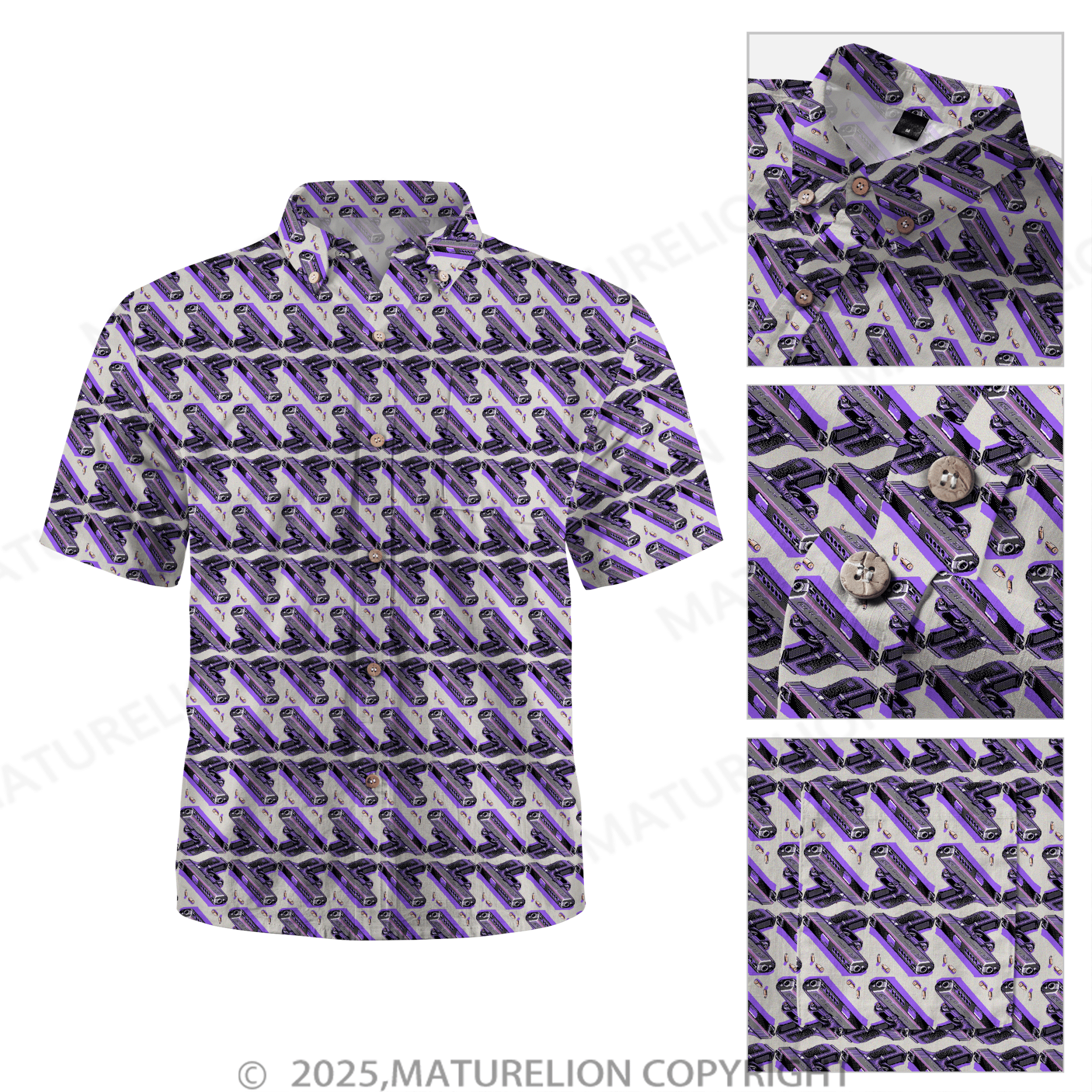 Maturelion Men's Hawaiian Shirt Island Heat Hawaiian Shirt