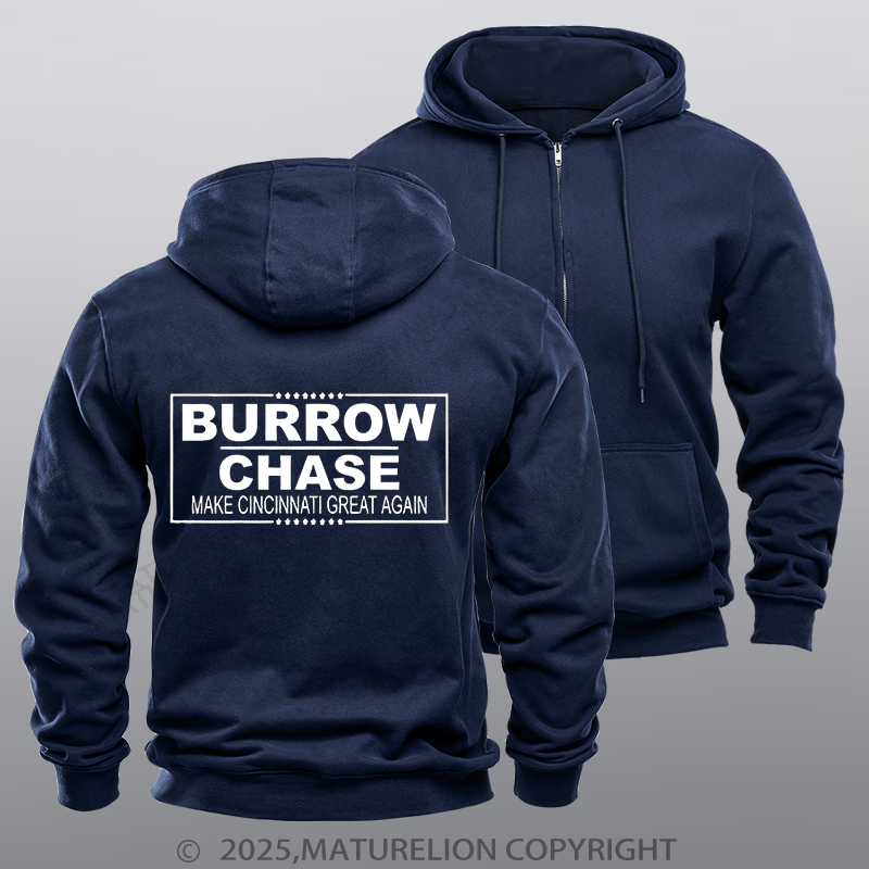 Maturelion  Men's Hoodie Cincinnati Football   Hoodie  Zipper Hoodie