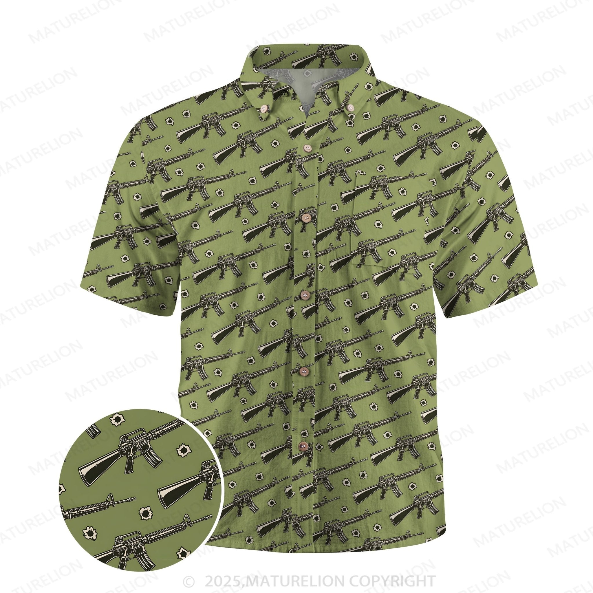 Maturelion Men's Hawaiian Shirt Sunset Paradise Hawaiian Shirt