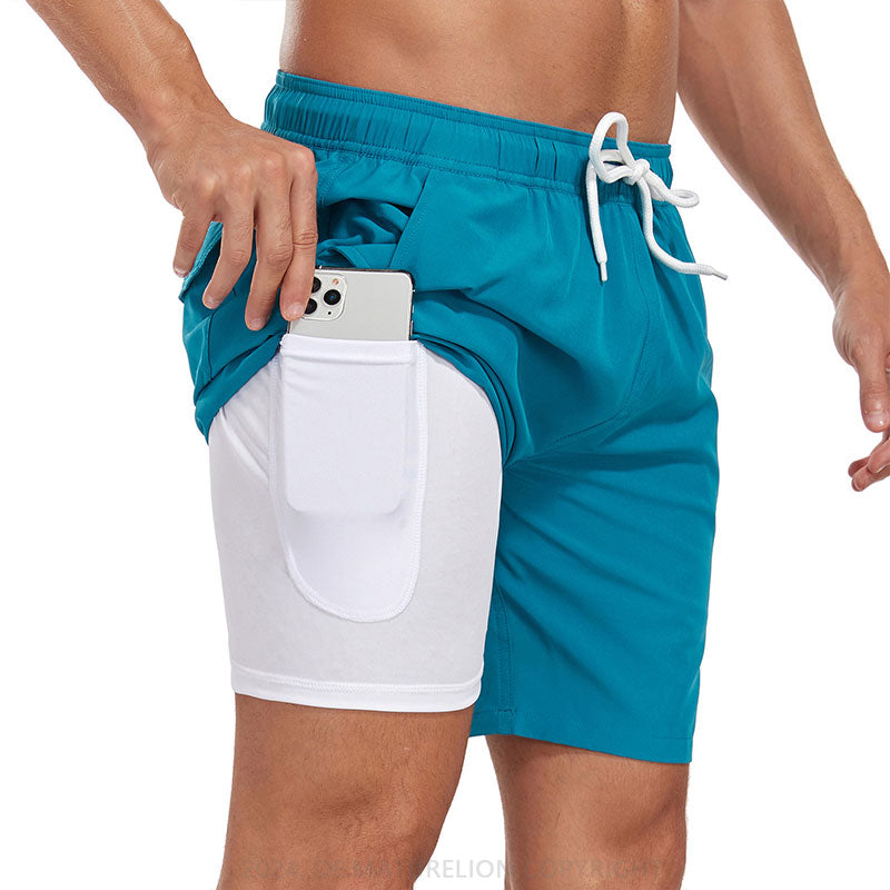 Maturelion Breathable Quick-Dry Fitness Swim Trunks