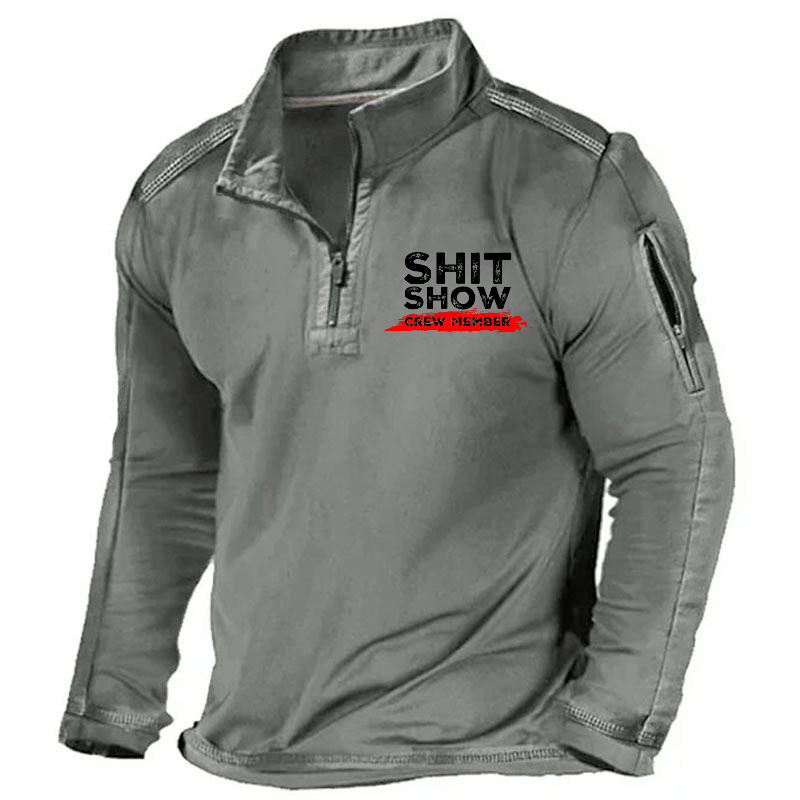 Maturelion Men's Henley Shirt Shit Show Crew Member Henley Shirt