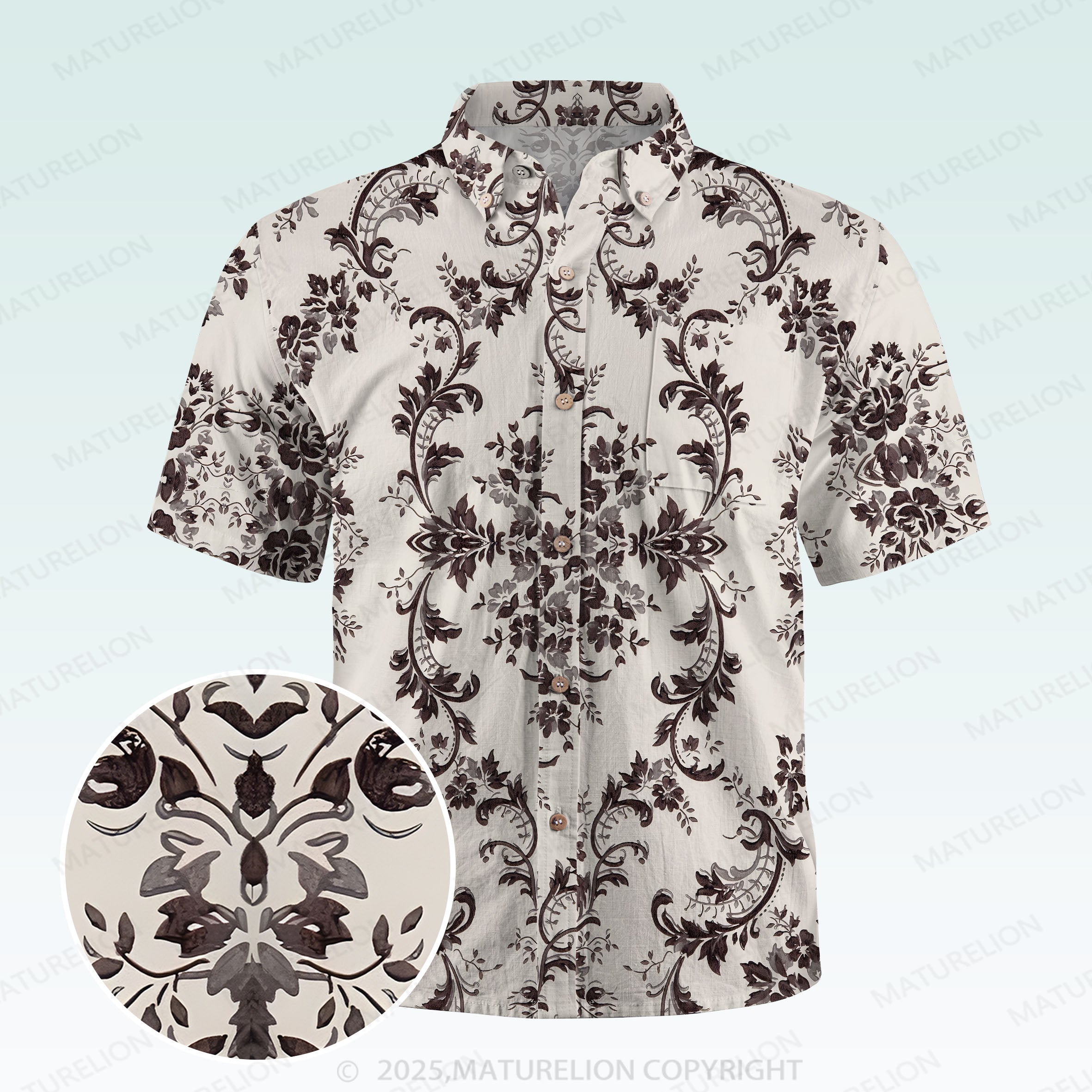 Maturelion Men's Hawaiian Shirt Delightfully Quirky Hawaiian Shirt