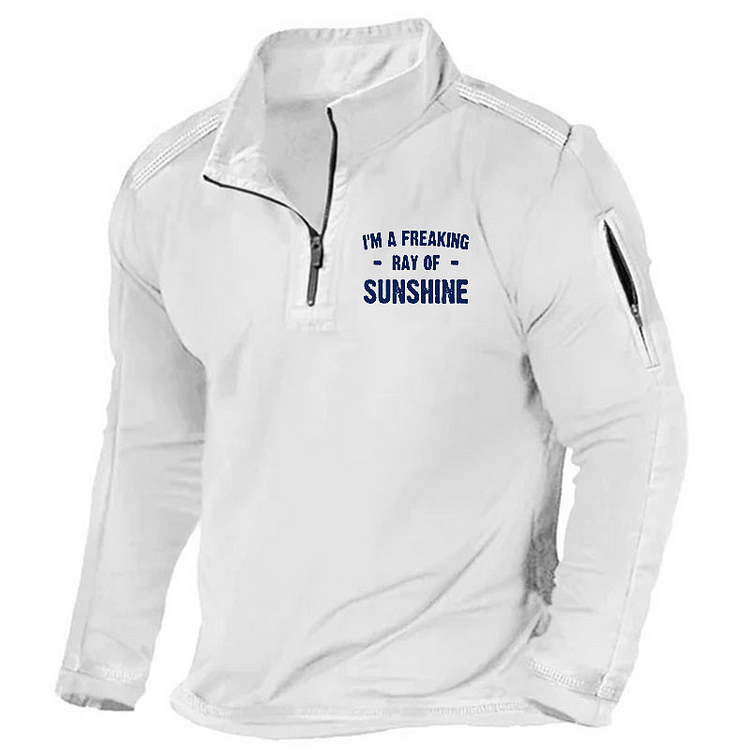Maturelion Men's Henley Shirt I'm A Freaking Ray Of Sunshine Henley Shirt