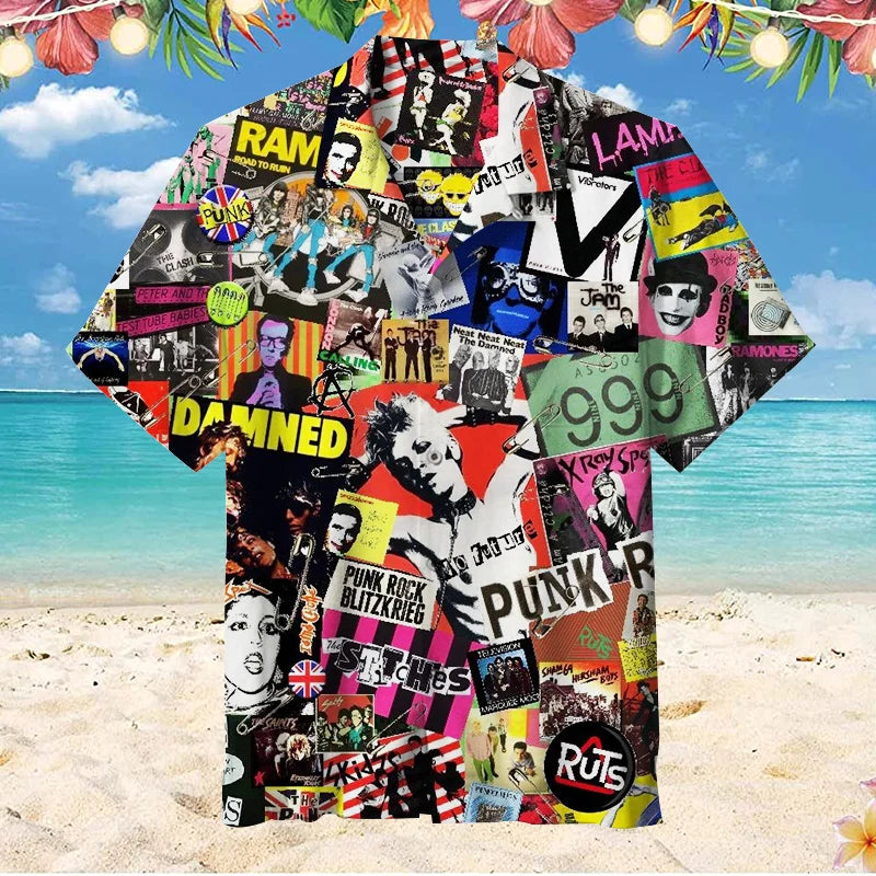 Maturelion Men's Hawaiian Shirt Punk Rock | Unisex Hawaiian Shirt