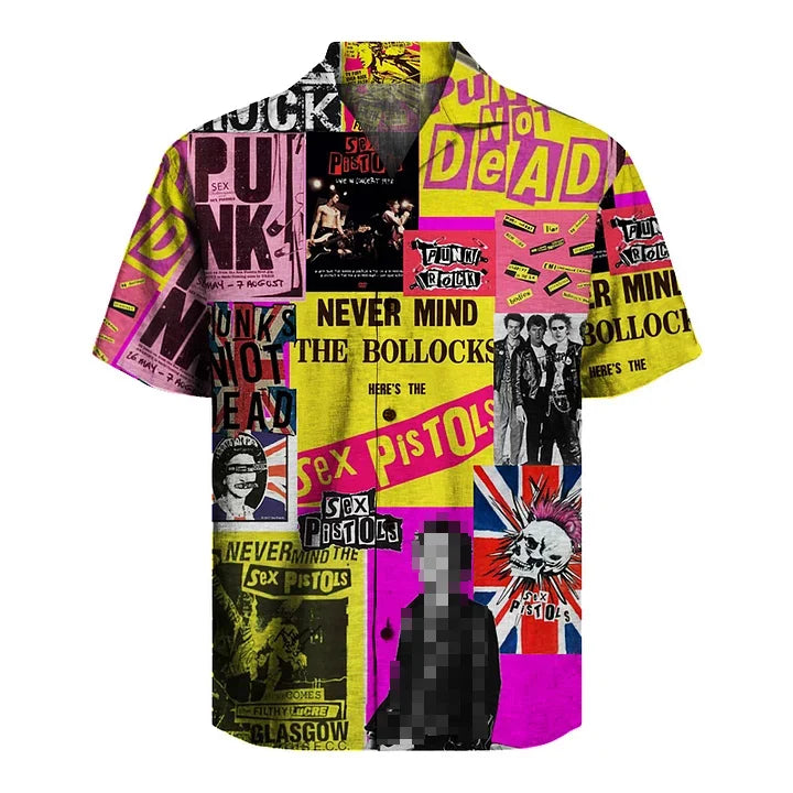 Maturelion Men's Hawaiian Shirt Sex Pistols |Unisex Hawaiian Shirt