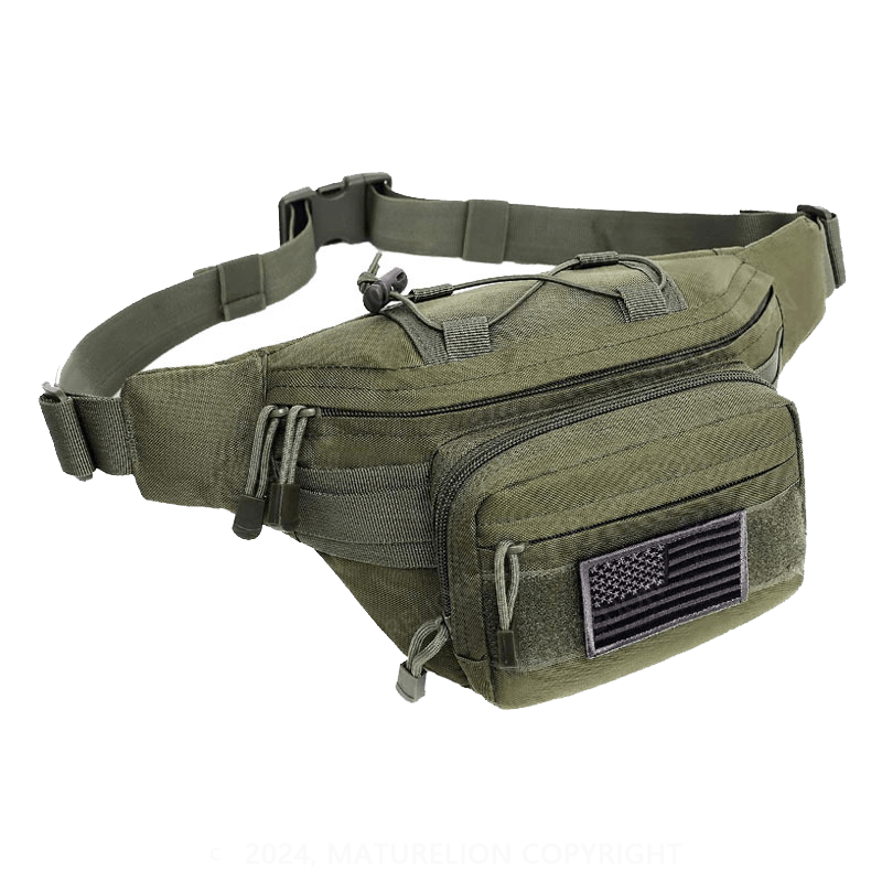 Maturelion Tactical Fanny Pack Military Waist Bag Pack Hip Bum EDC Bag with Adjustable Strap for Camping Hiking Hunting