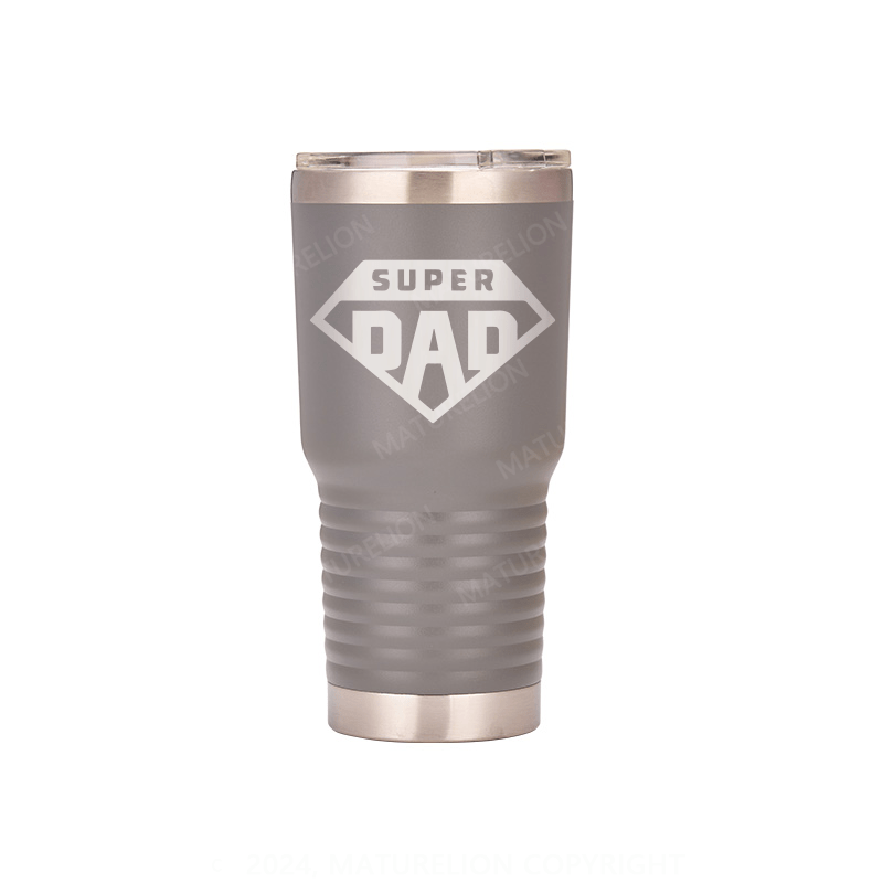 Maturelion Super Dad Laser Engraved Travel Mug