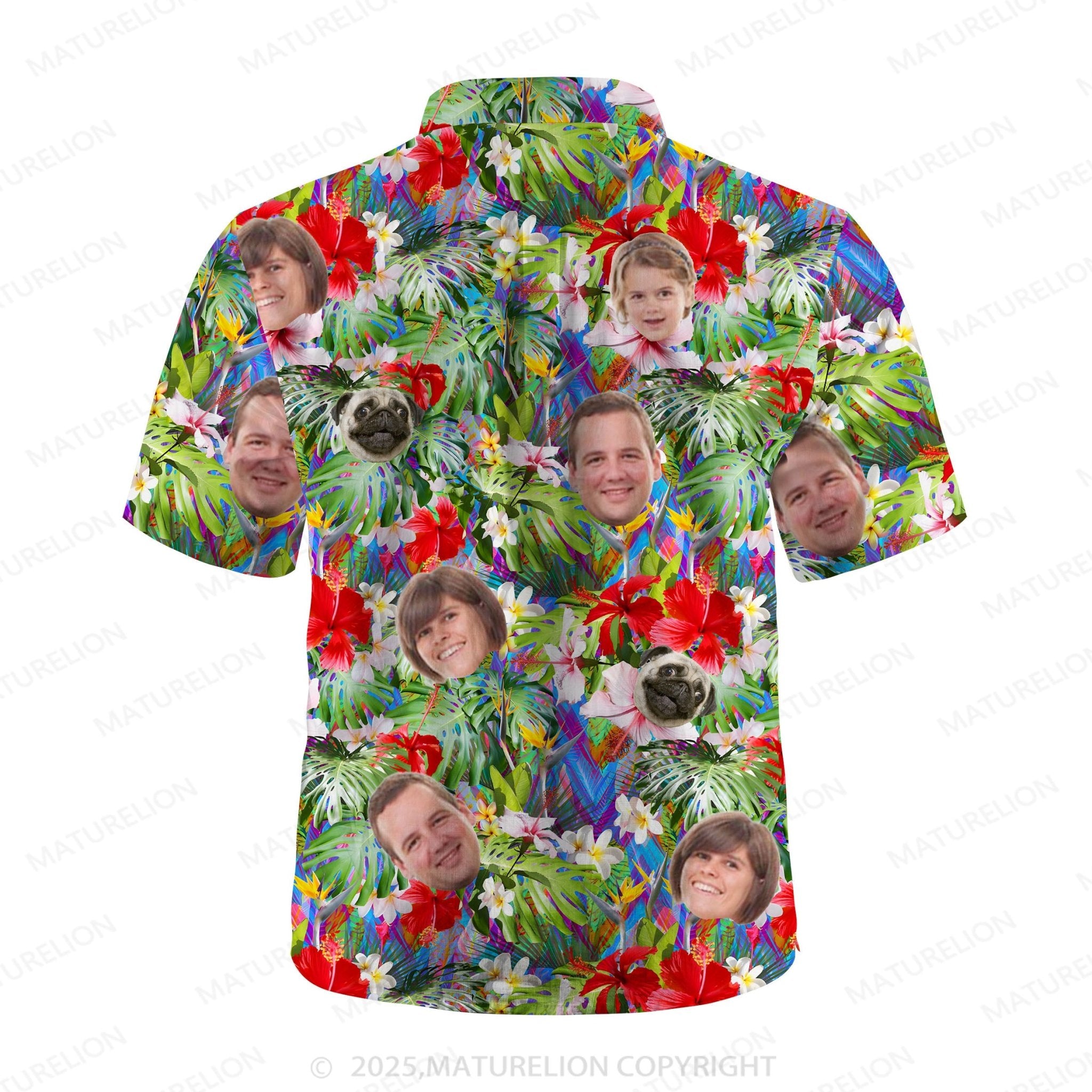 Maturelion Aloha Shirts Custom Hawaiian Shirt Featuring Your Face Hawaiian Shirt