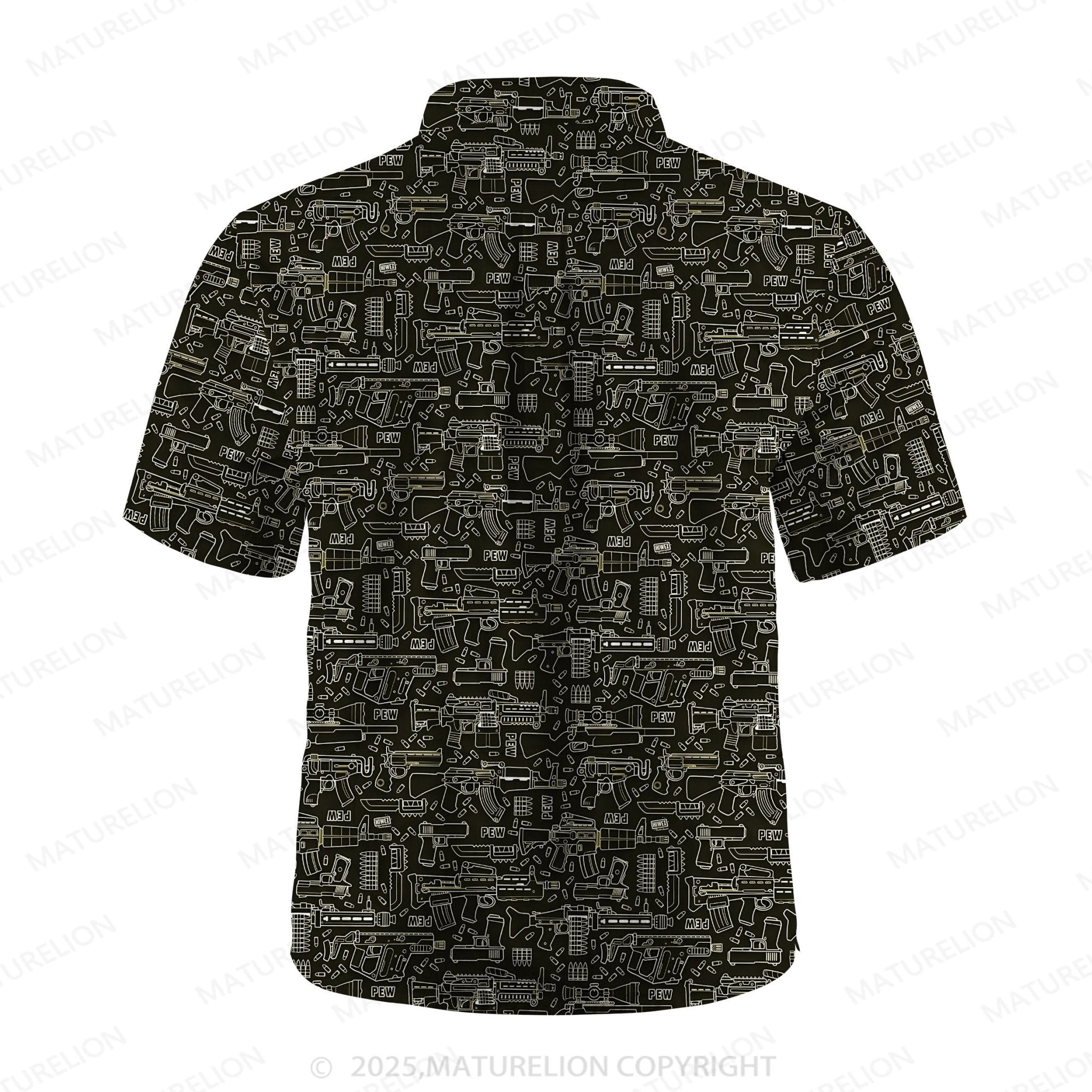 Maturelion Men's Hawaiian Shirt Palm Tree Getaway Hawaiian Shirt