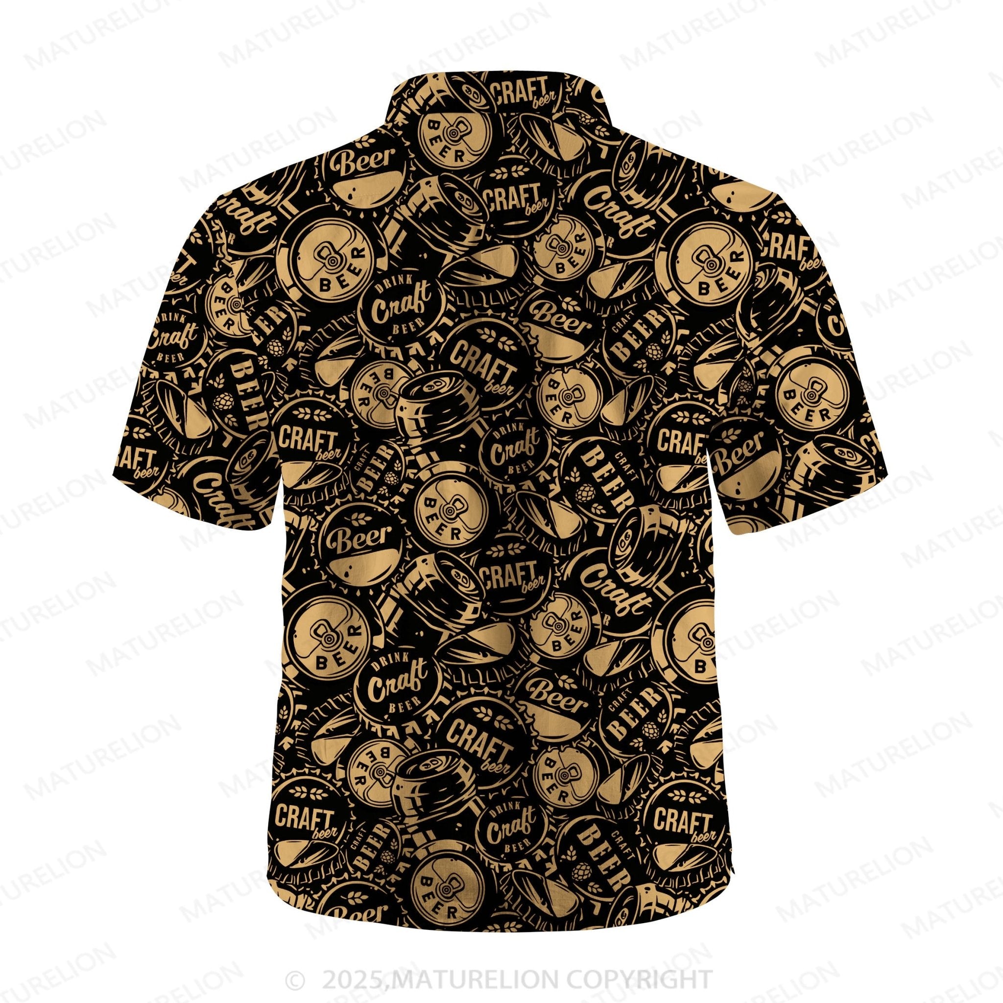 Maturelion Men's Hawaiian Shirt Pineapple Beach Hawaiian Shirt