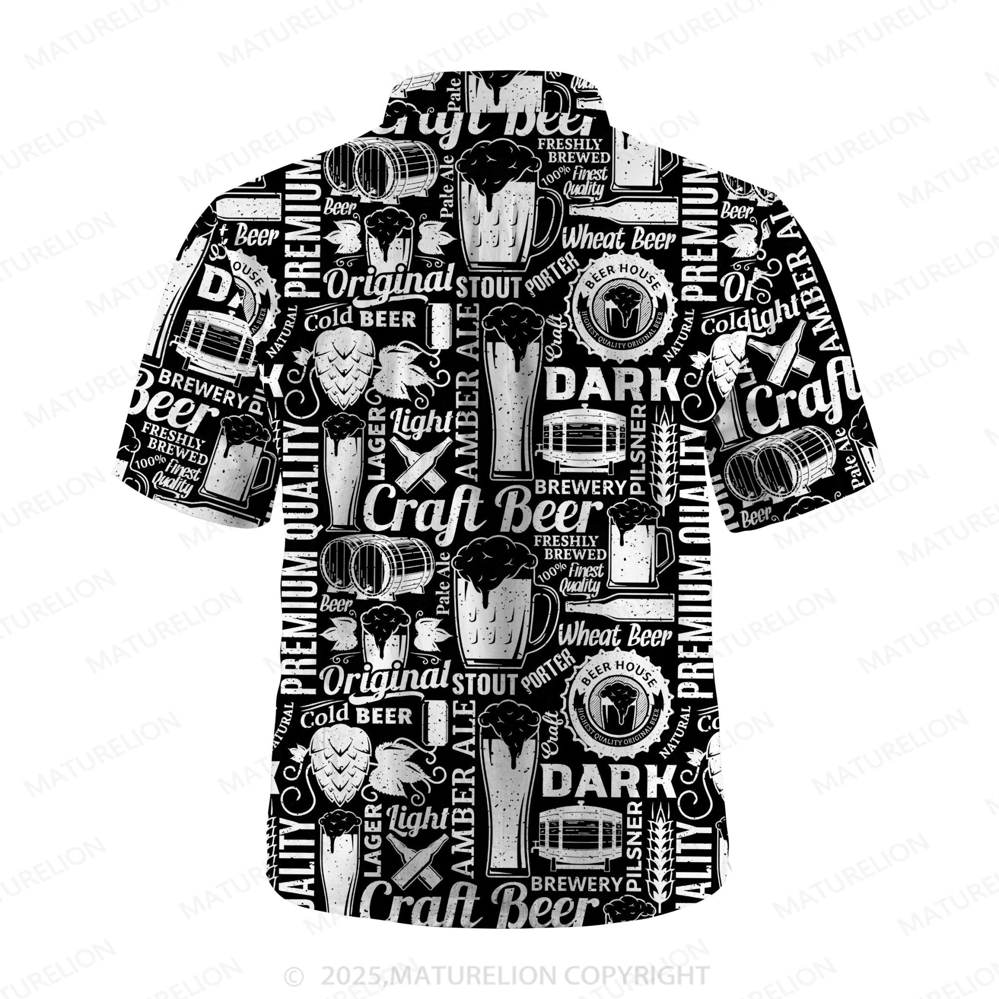 Maturelion Men's Hawaiian Shirt Palm Paradise Hawaiian Shirt