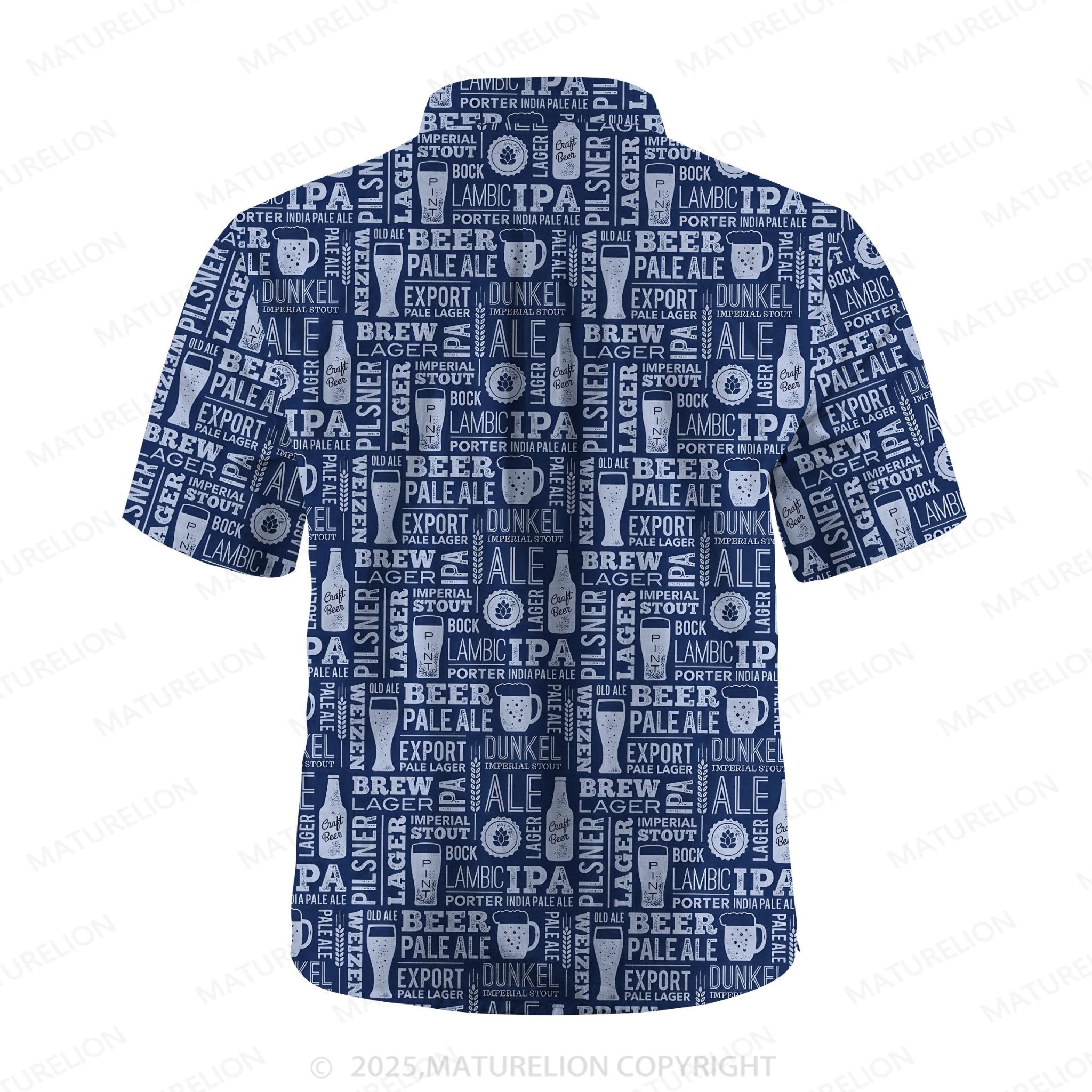Maturelion Men's Hawaiian Shirt Surf and Sand Hawaiian Shirt