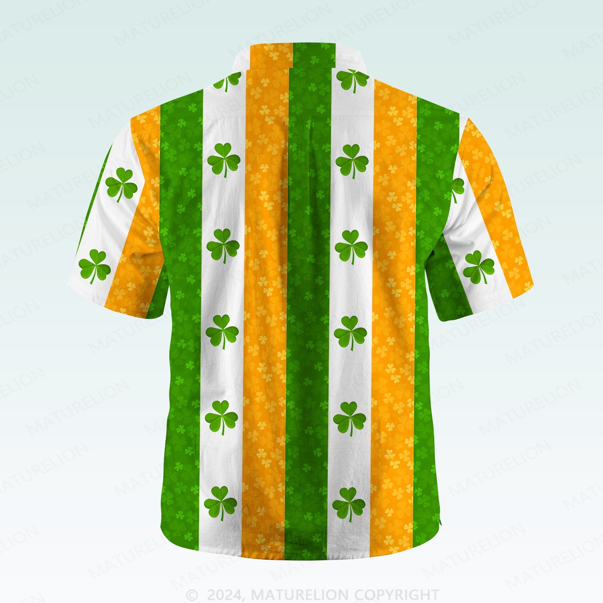 Maturelion St. Patrick's Hawaiian Shirt Tropical Irish Delight Hawaiian Shirt