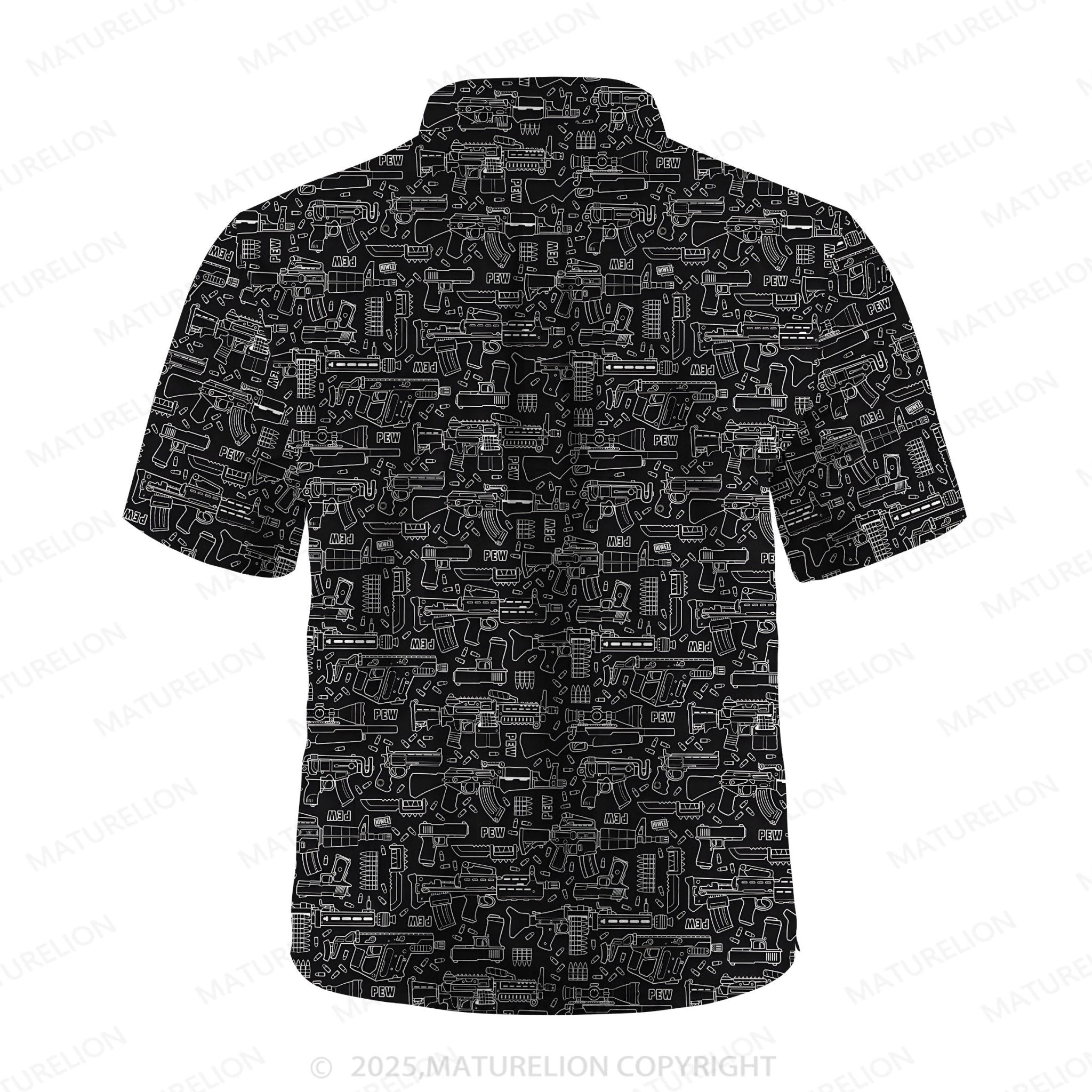 Maturelion Men's Hawaiian Shirt Palm Tree Getaway Hawaiian Shirt