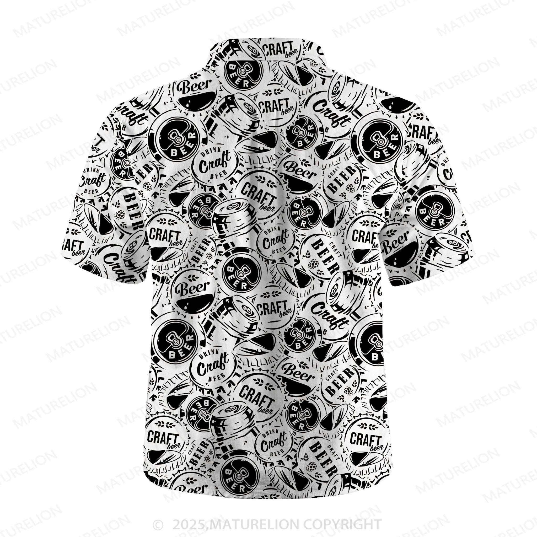 Maturelion Men's Hawaiian Shirt Pineapple Beach Hawaiian Shirt