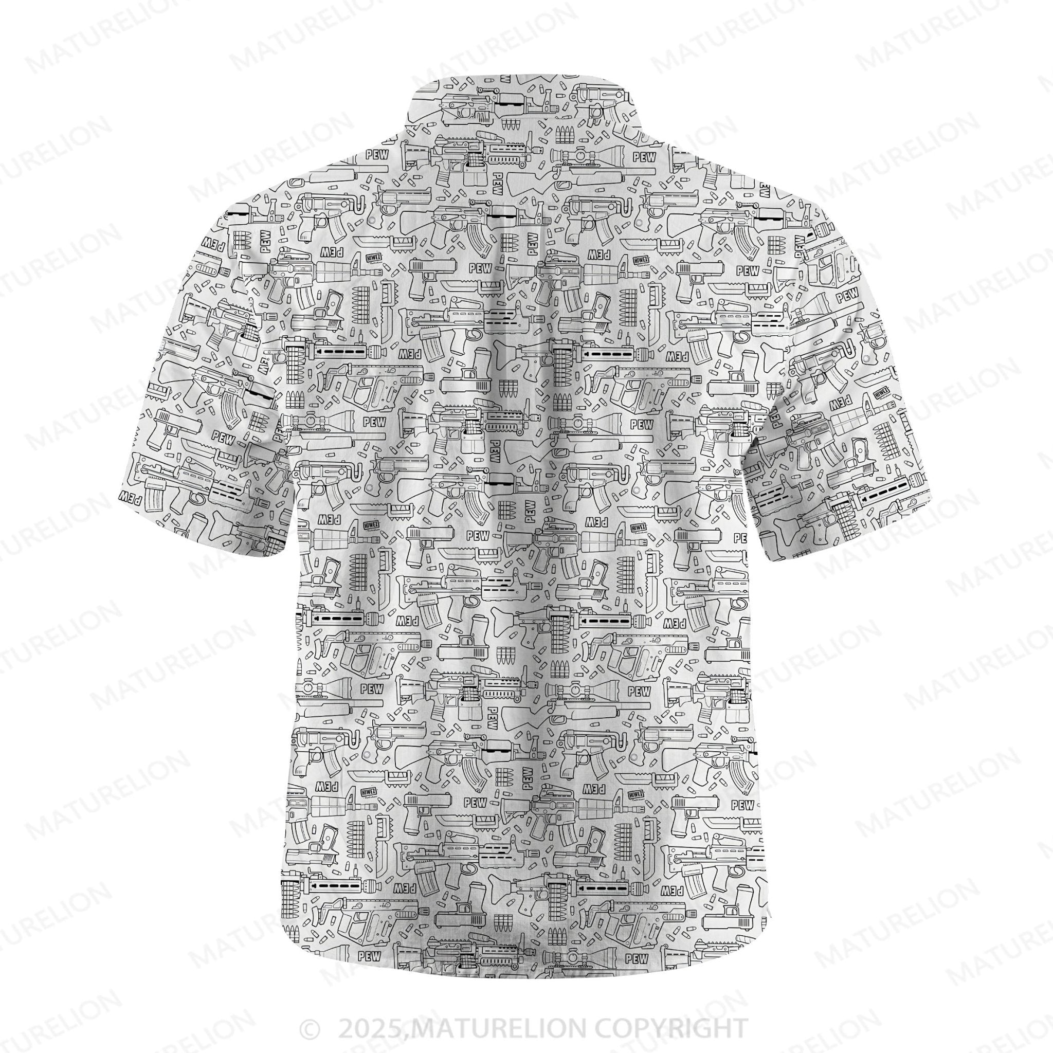 Maturelion Men's Hawaiian Shirt Palm Tree Getaway Hawaiian Shirt