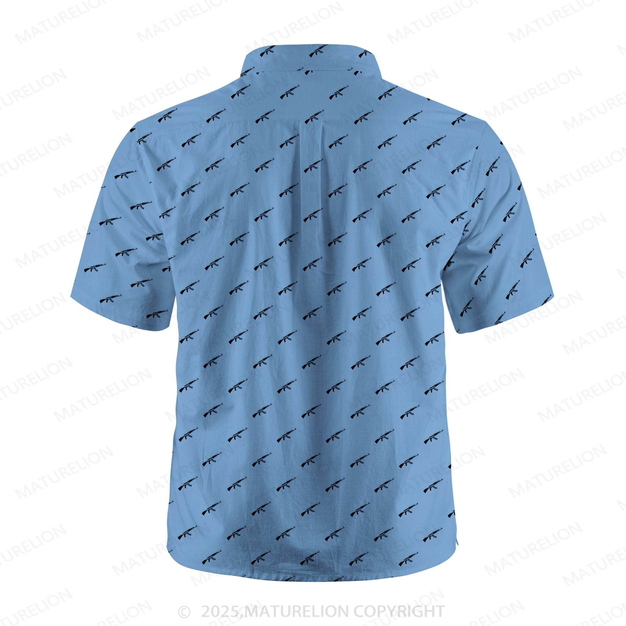 Maturelion Men's Hawaiian Shirt Ocean Wave Hawaiian Shirt