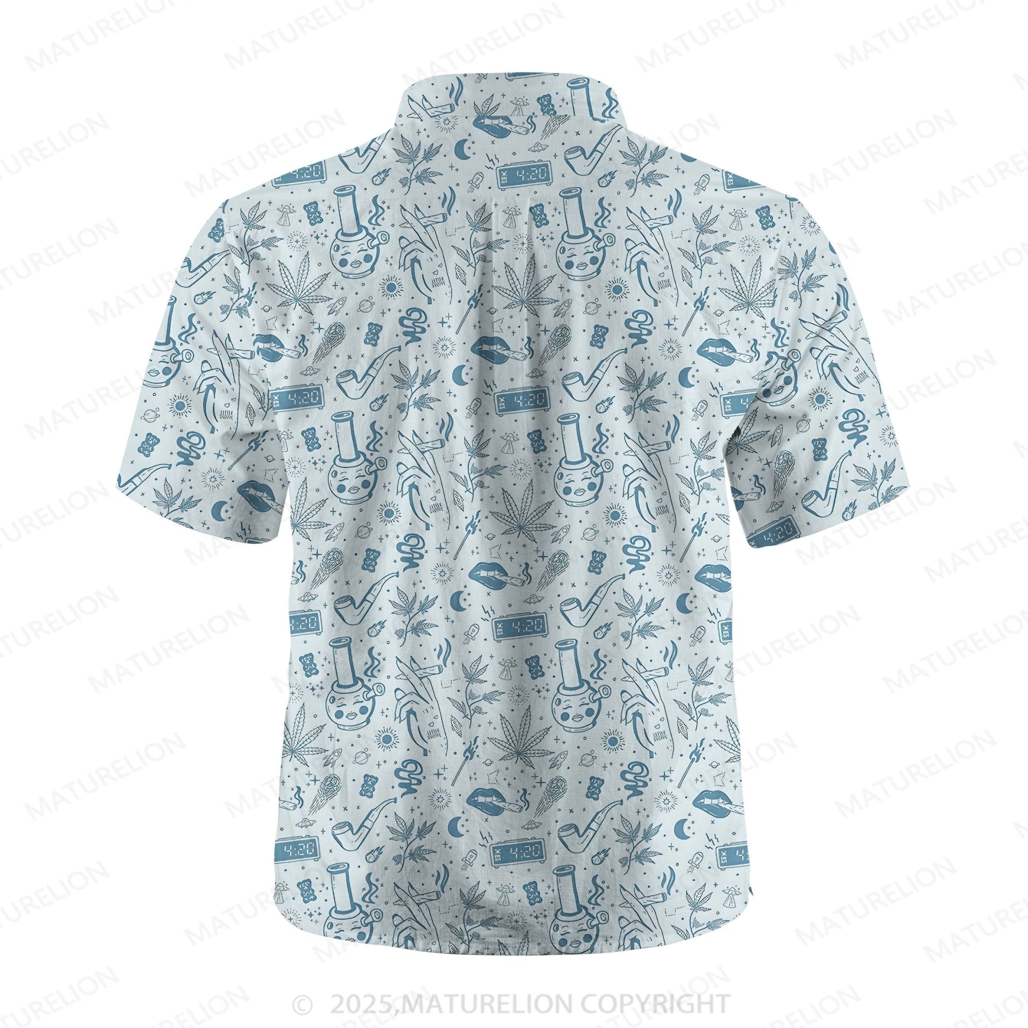 Maturelion Men's Hawaiian Shirt Lagoon Life Hawaiian Shirt