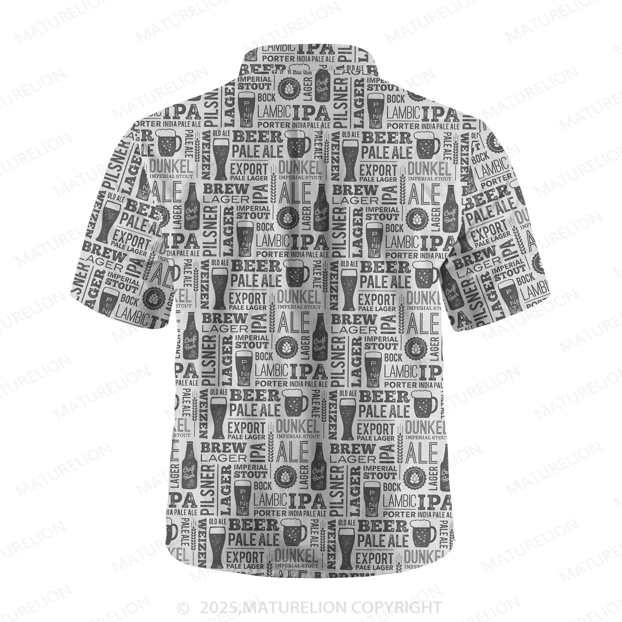 Maturelion Men's Hawaiian Shirt Surf and Sand Hawaiian Shirt