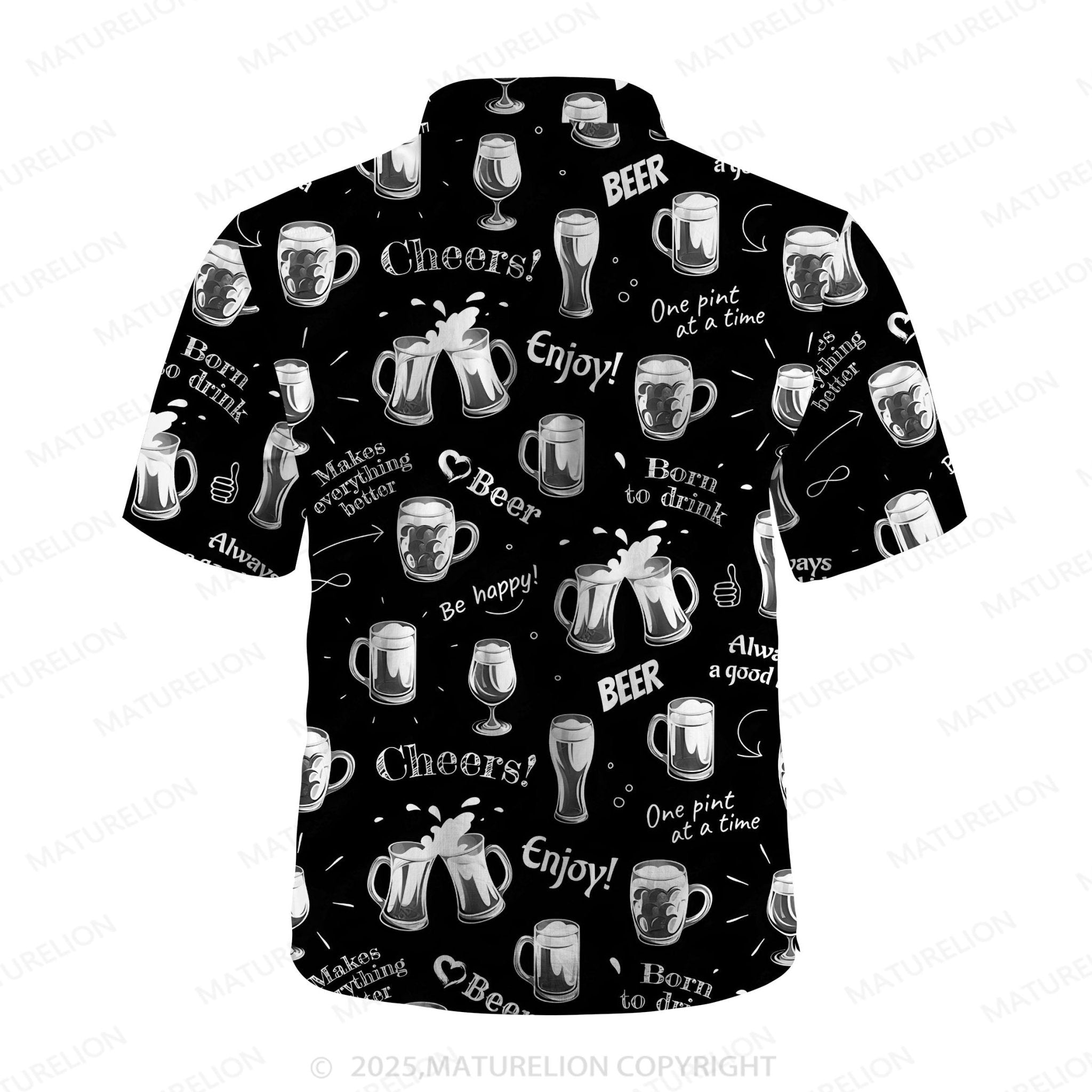 Maturelion Men's Hawaiian Shirt Cool Tropics Hawaiian Shirt