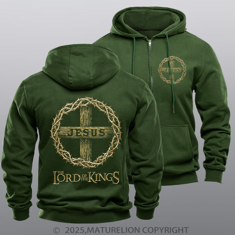 Maturelion Men's Hoodie Lord Of The Kings Zipper Hoodie